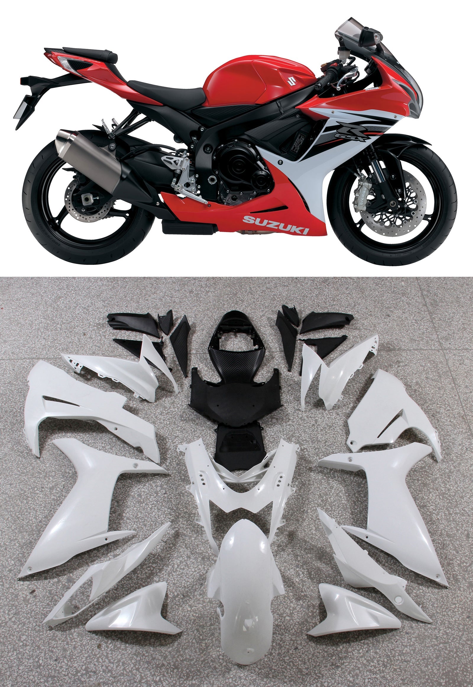 Generic Fit For Suzuki GSXR 600/750 (2011-2014) K11 Bodywork Fairing ABS Injection Molded Set 17 Style