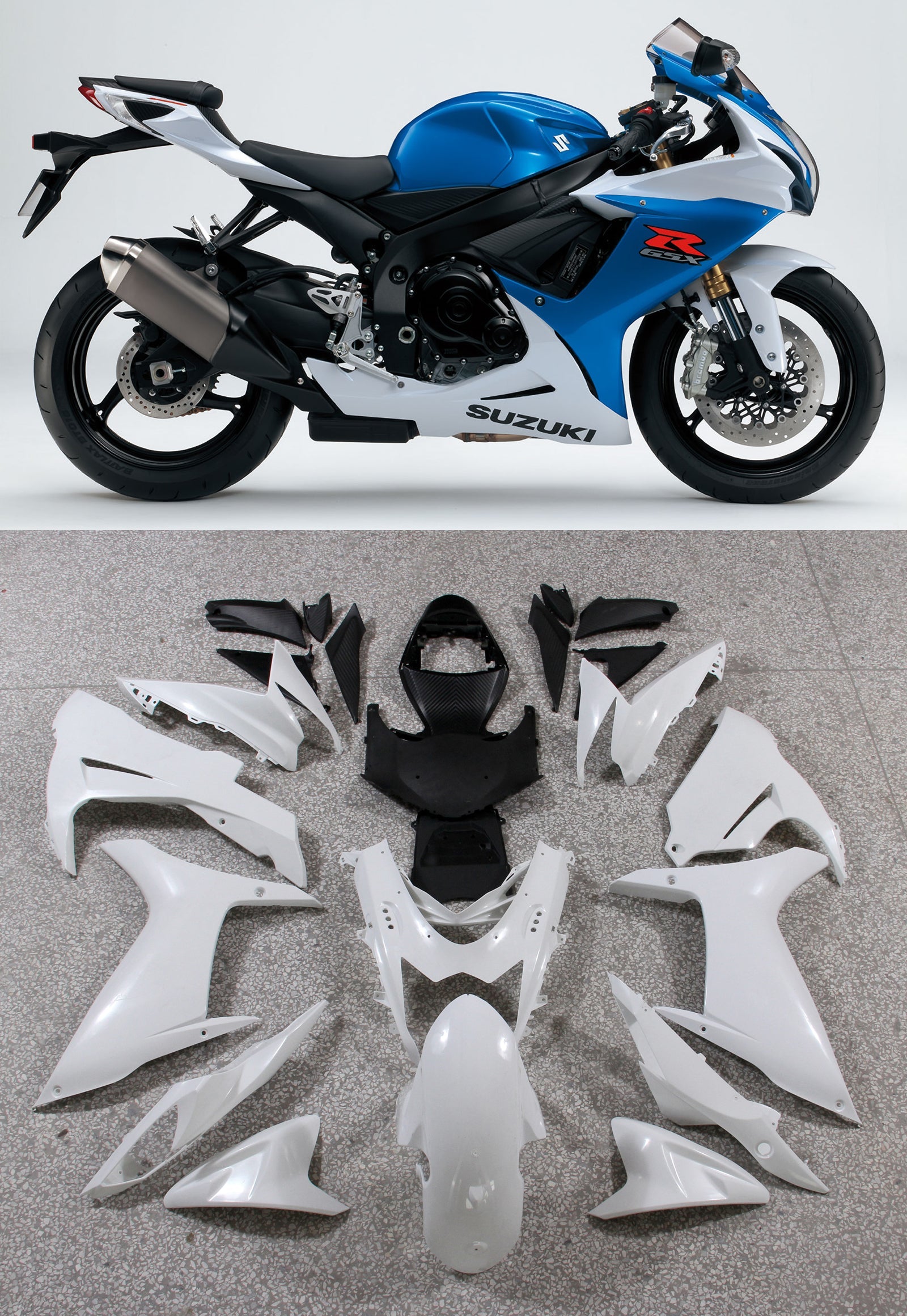 Generic Fit For Suzuki GSXR 600/750 (2011-2014) K11 Bodywork Fairing ABS Injection Molded Set 17 Style