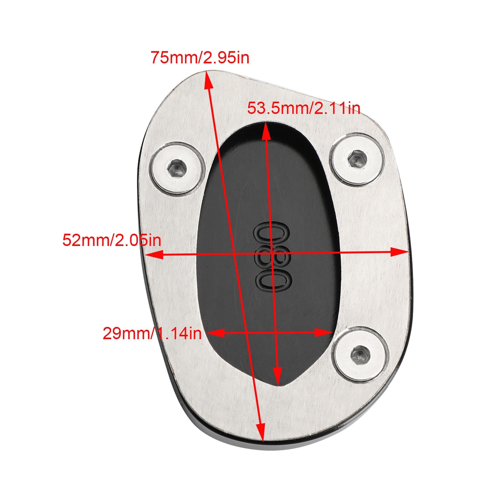 Standaard Zijstandaard Vergroten Plaatkussen voor Triumph Speed ​​Twin 1200 Thruxton 1200 Generiek