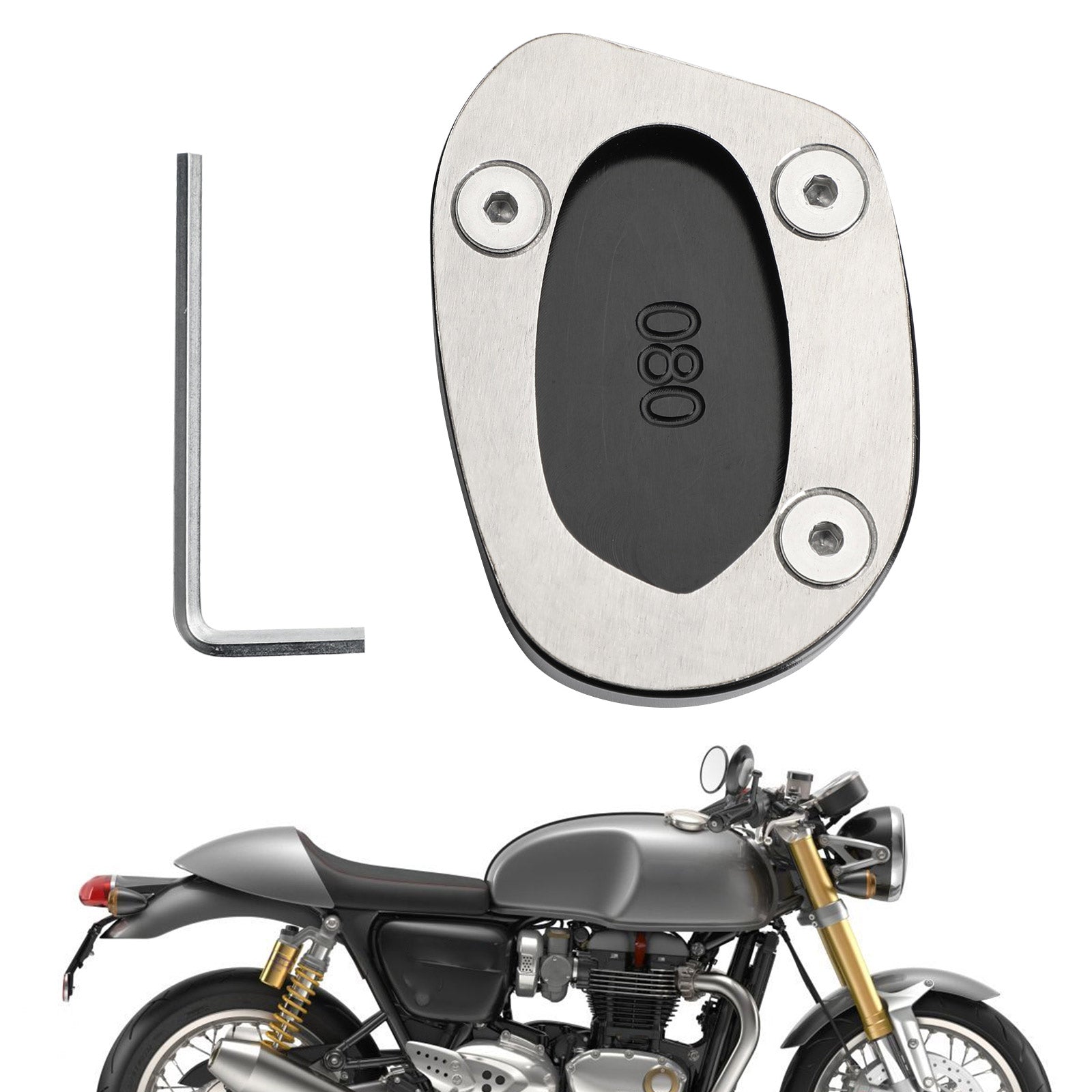 Béquille latérale agrandir plaque Pad pour Triumph Speed ​​Twin 1200 Thruxton 1200 générique