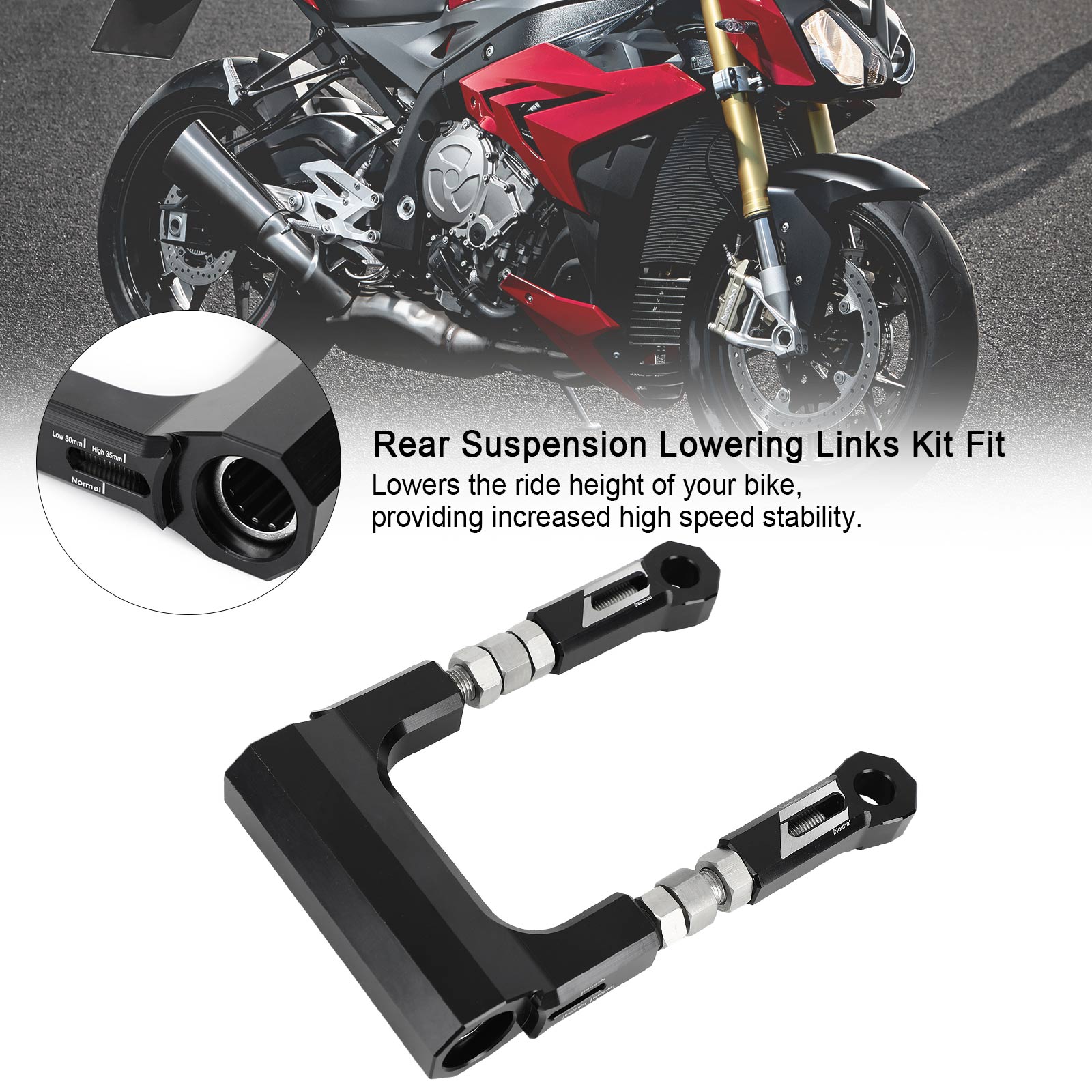 Kit de liens d'abaissement de Suspension arrière pour BMW S1000R 2014-2016 S1000RR 2010-2013