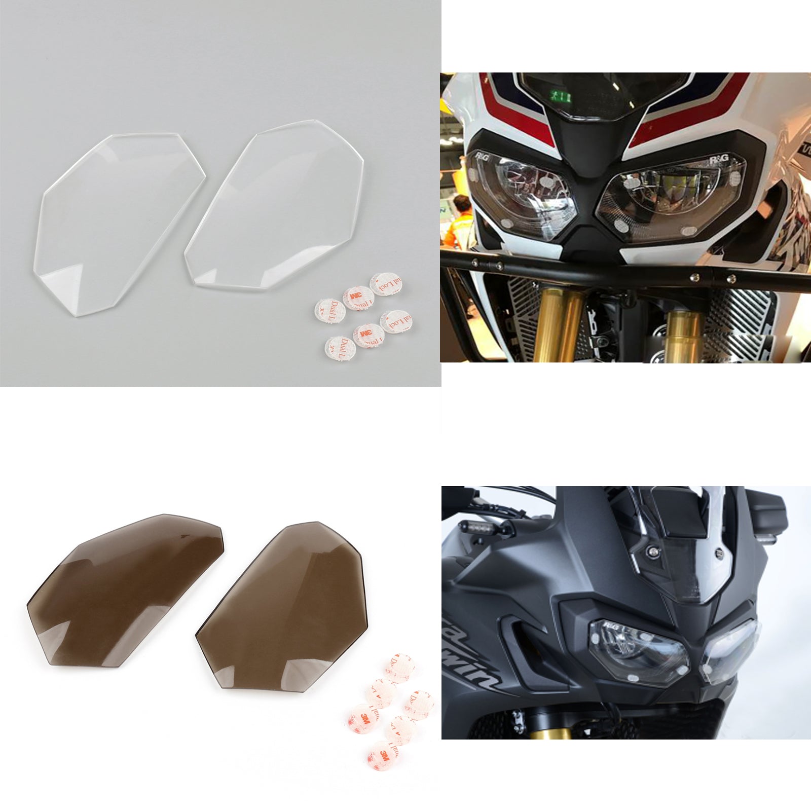 Front Headlight Lens Covers Guard For Honda CRF1000L Africa Twin 2016-2017 Generic