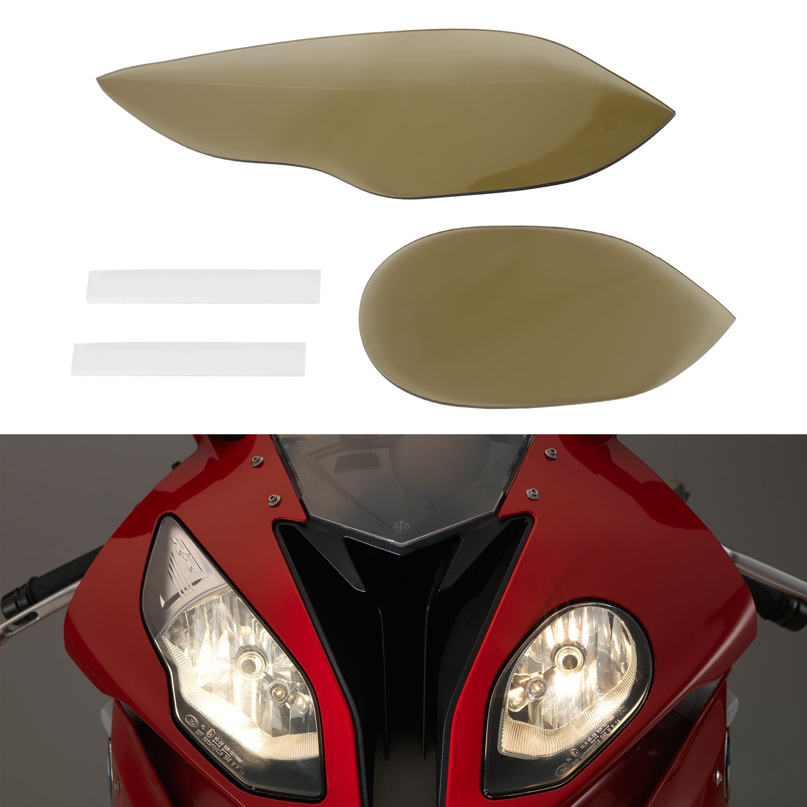 Front Lamp Lens Headlight Lens Protection Fit For Bmw S1000Rr 2015-2018 Smoke Generic