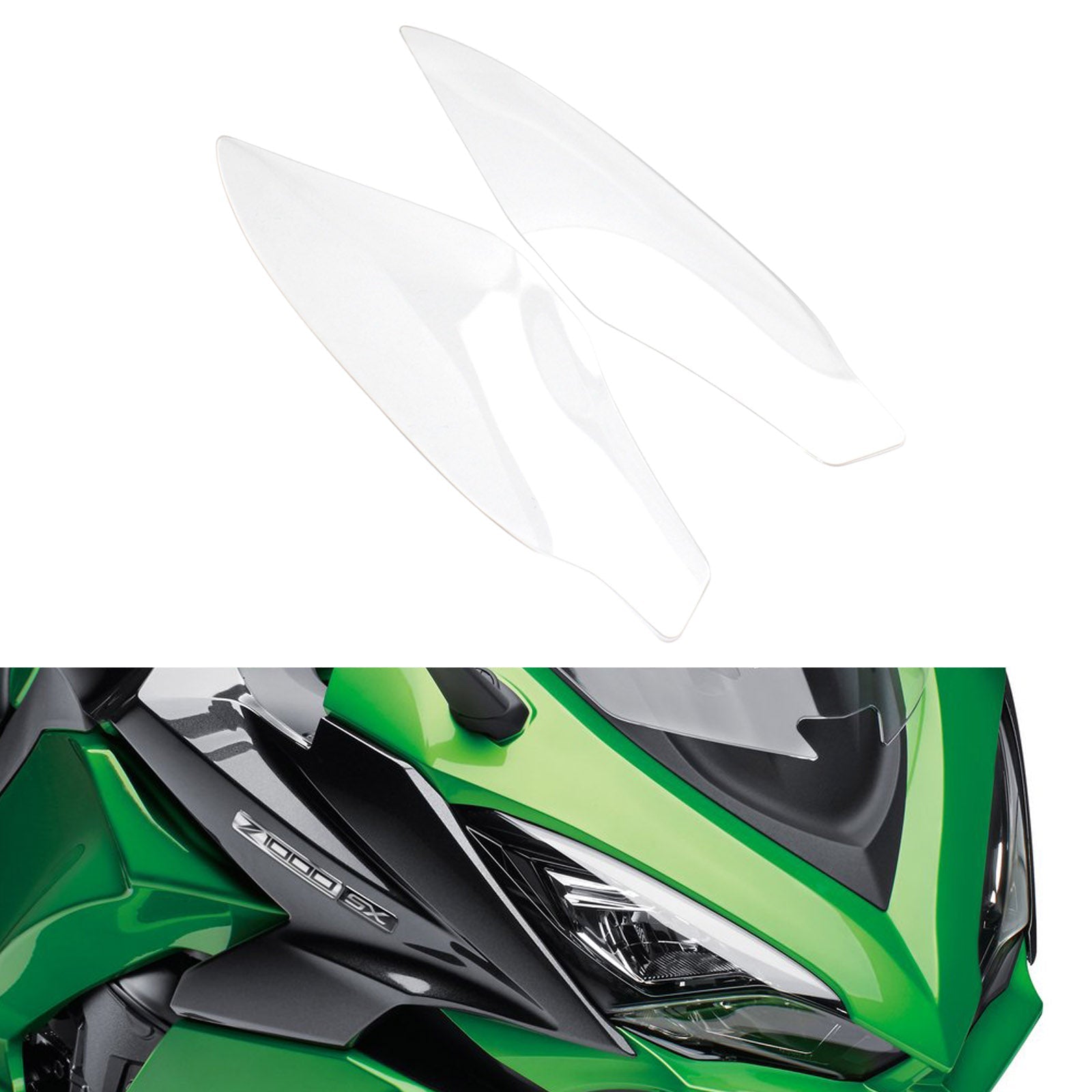 Koplamp Lensbescherming Geschikt Voor Kawasaki Ninja 1000 Z1000Sx 17-20 Rook Generiek