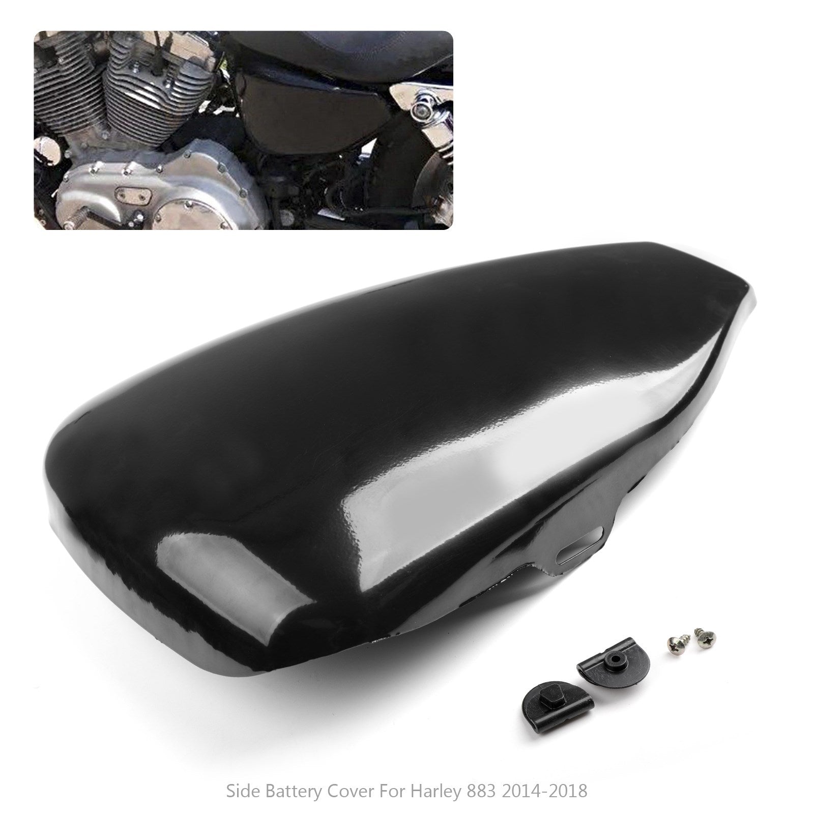 1 stuk Linkerkant Batterij Cover Voor Harley Sportster XL Iron 883 1200 2014-2018 Generieke