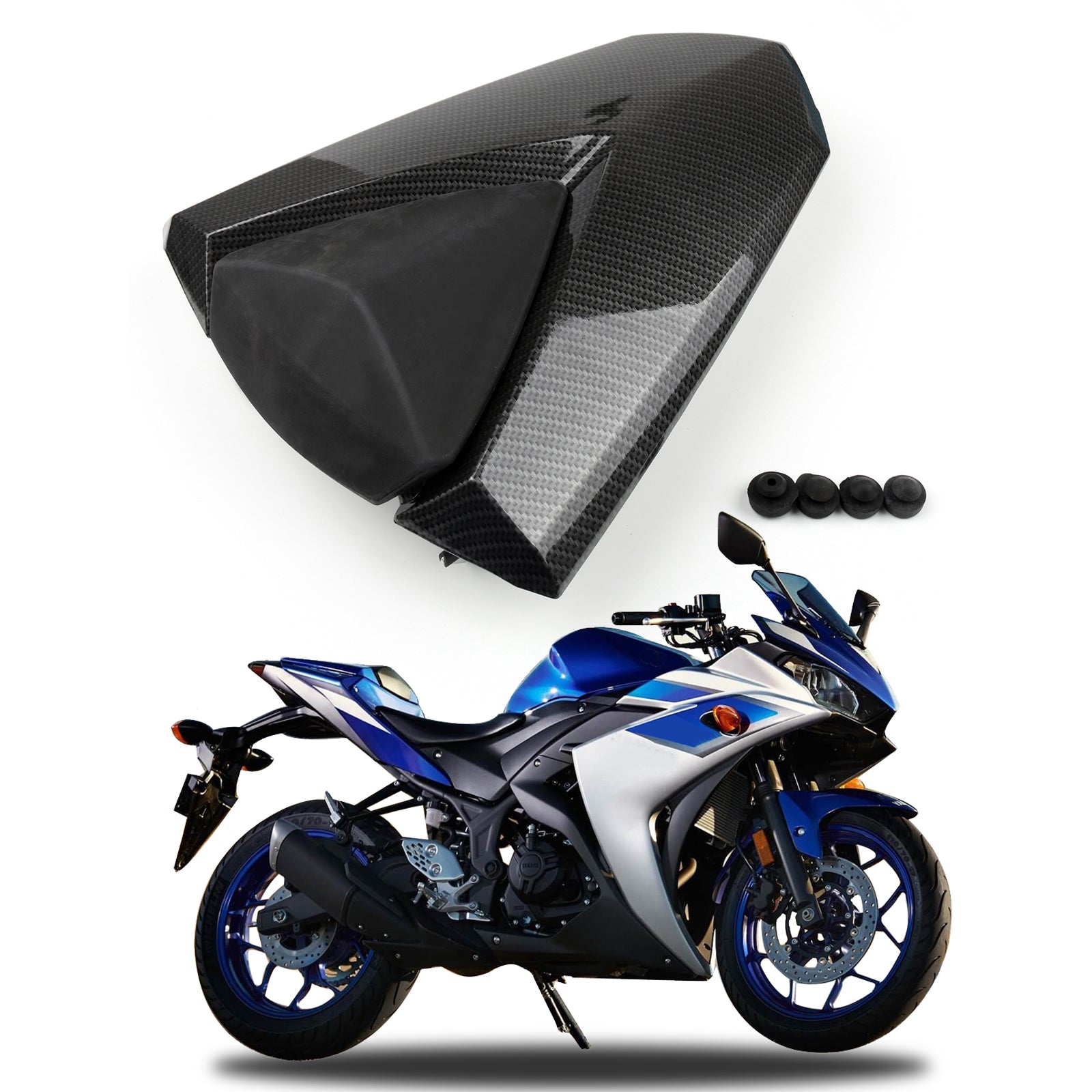 ABS Rear Seat Cover cowl For Yamaha YZF R25 2013-2023 R3 2015-2021 MT-03 2014 Generic