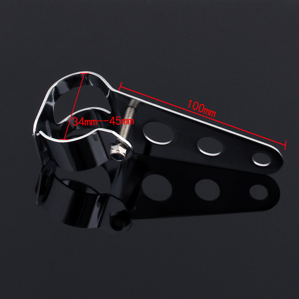 Universal Headlight Bracket Side Mount Fork Tube Honda Suzuki Yamaha Superbike C