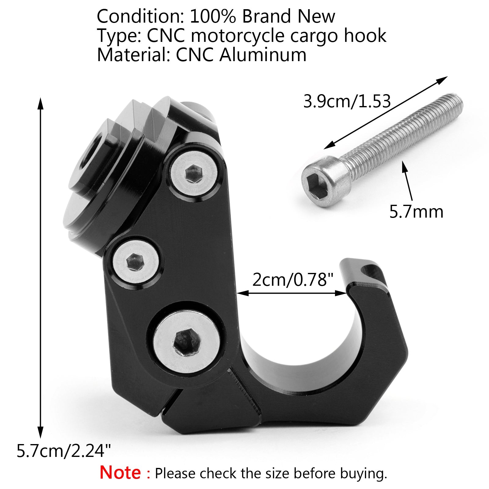 Carry Helmet Bottle Hanger Holder CNC Aluminum Alloy Hooks For Yamaha NMAX 155