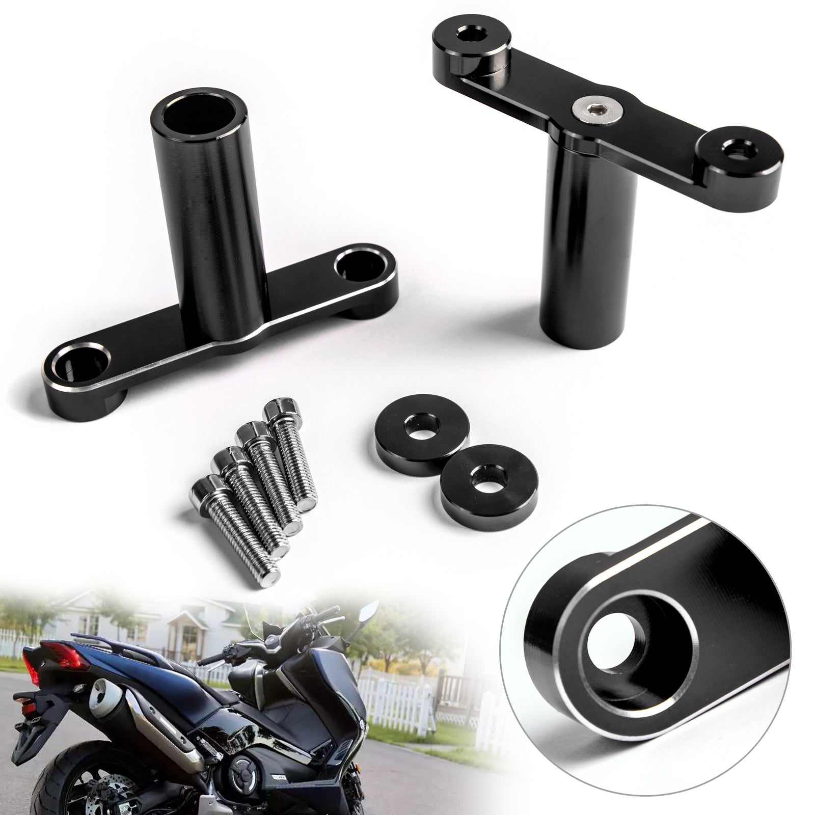 Ekstra spotlight tåke svinglys brakett for Yamaha TMAX 530 SX DX 2015-2018 Generisk