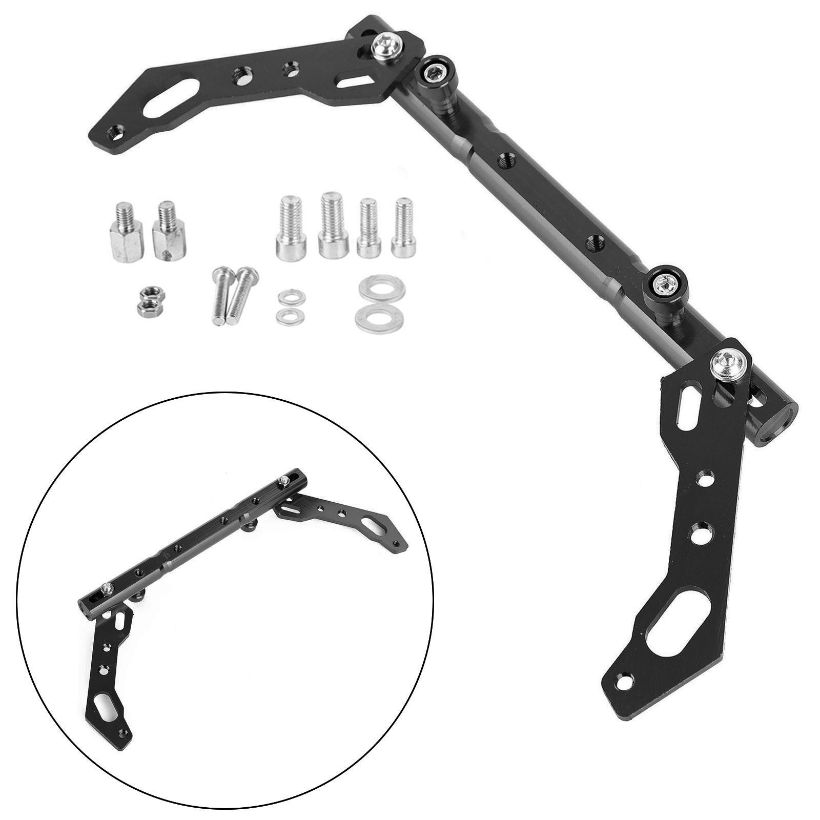 Barre de poignée croisée d'équilibre réglable Cnc, levier en aluminium noir, adapté au moteur générique