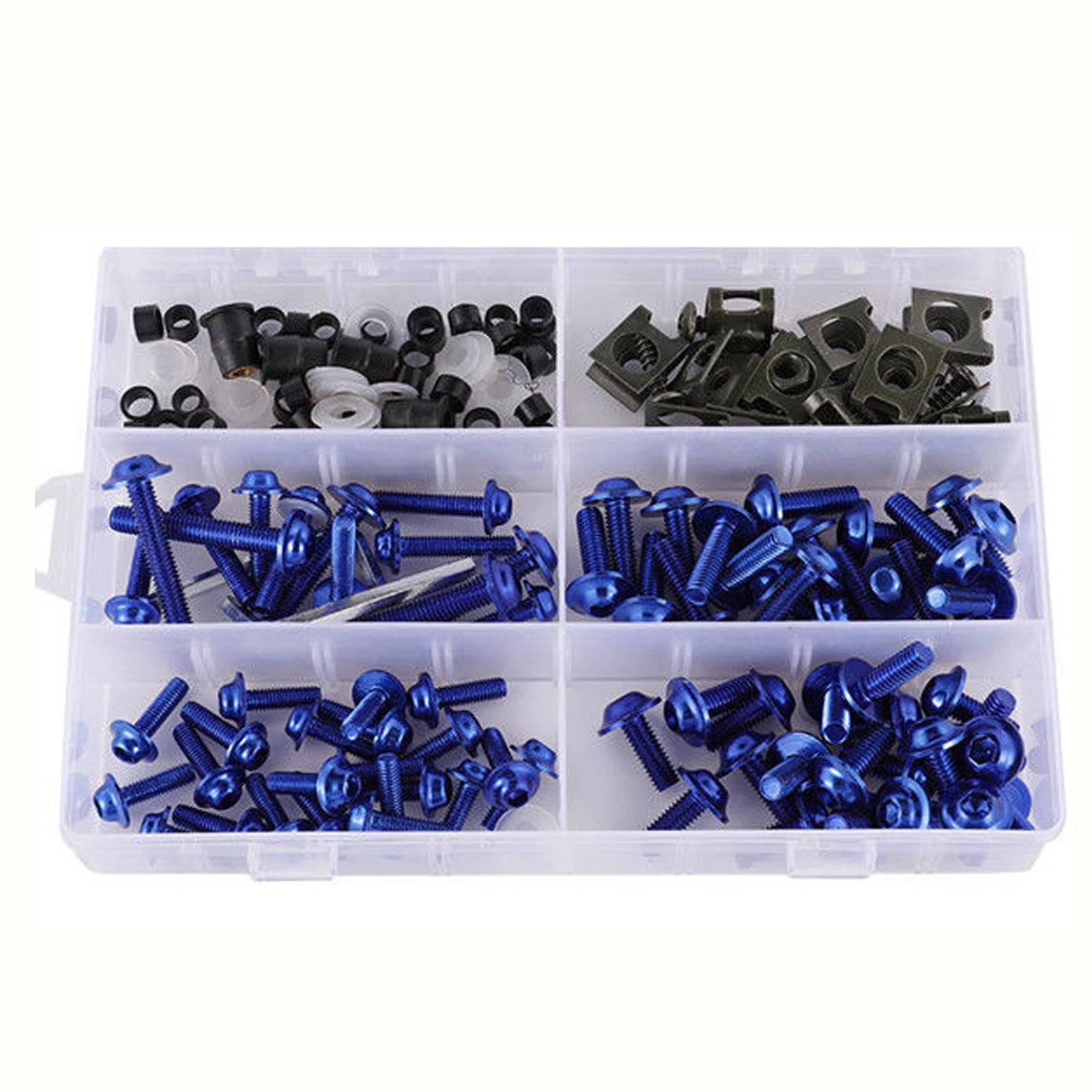 177PCS Motorcycle Sportbike Windscreen Fairing Bolts Kit Fastener Clips Screws