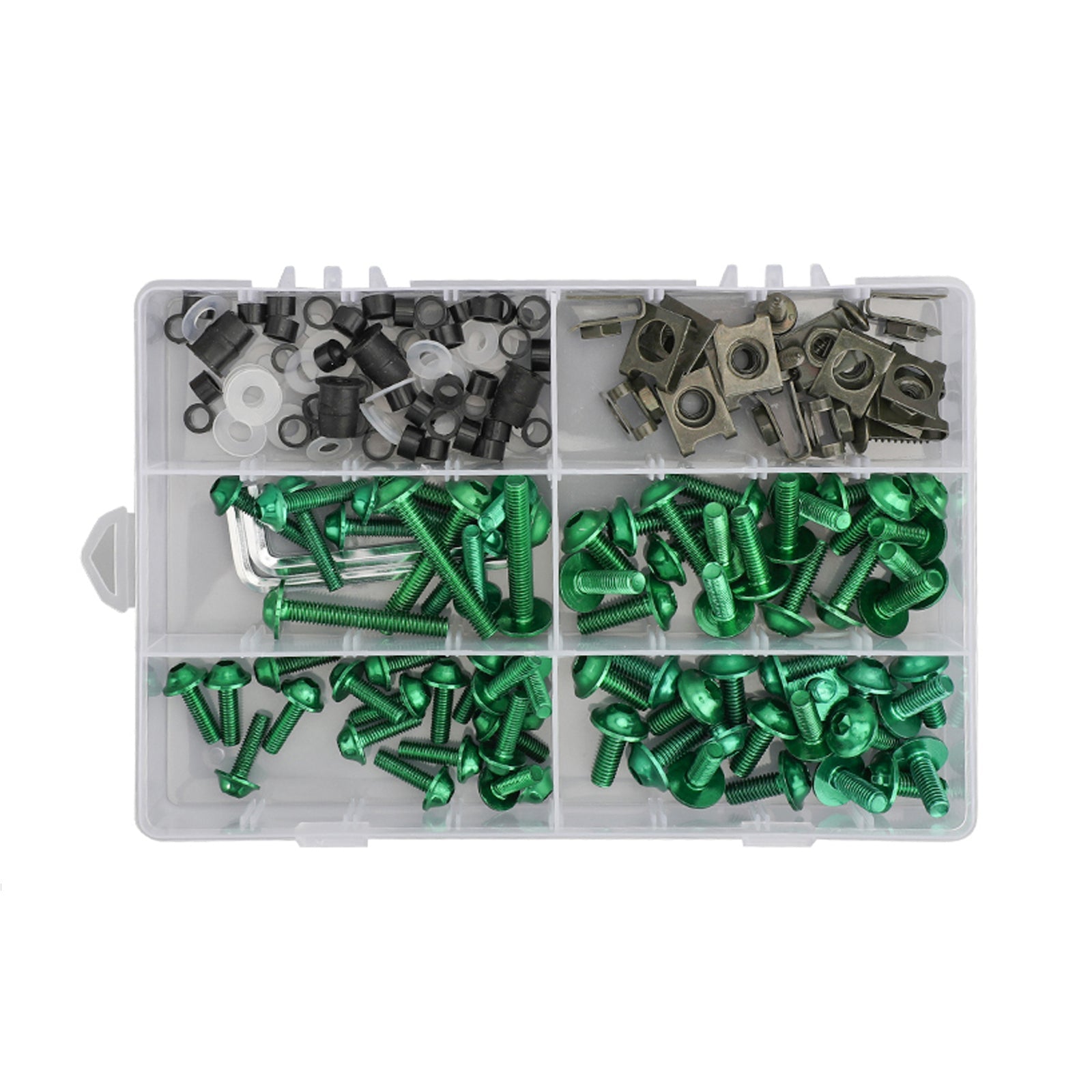 177PCS Motorcycle Sportbike Windscreen Fairing Bolts Kit Fastener Clips Screws