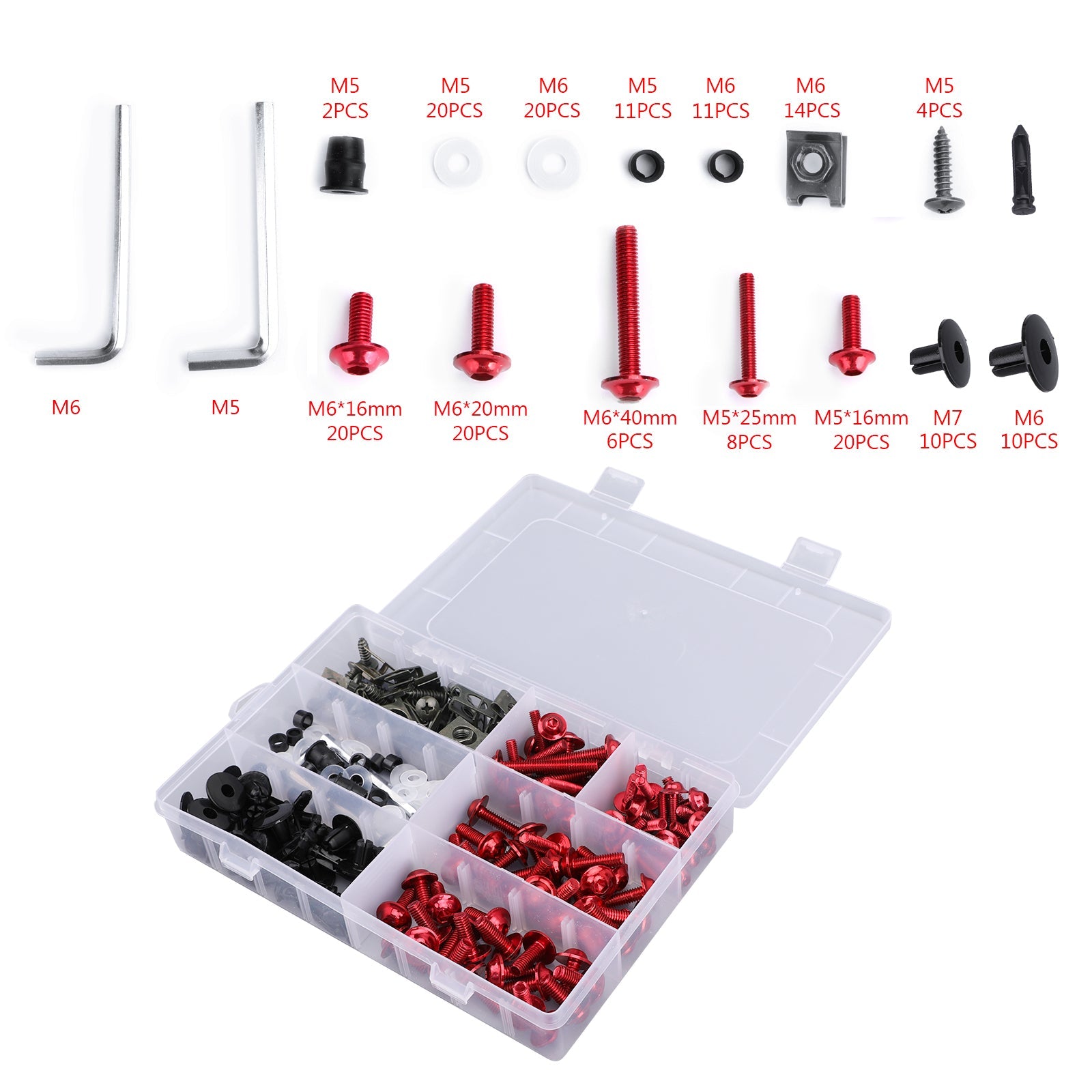 Kit complet de boulons de carénage, vis de carrosserie pour Yamaha YZF R6 R1 R3 R25 FZ07 FZ09 générique