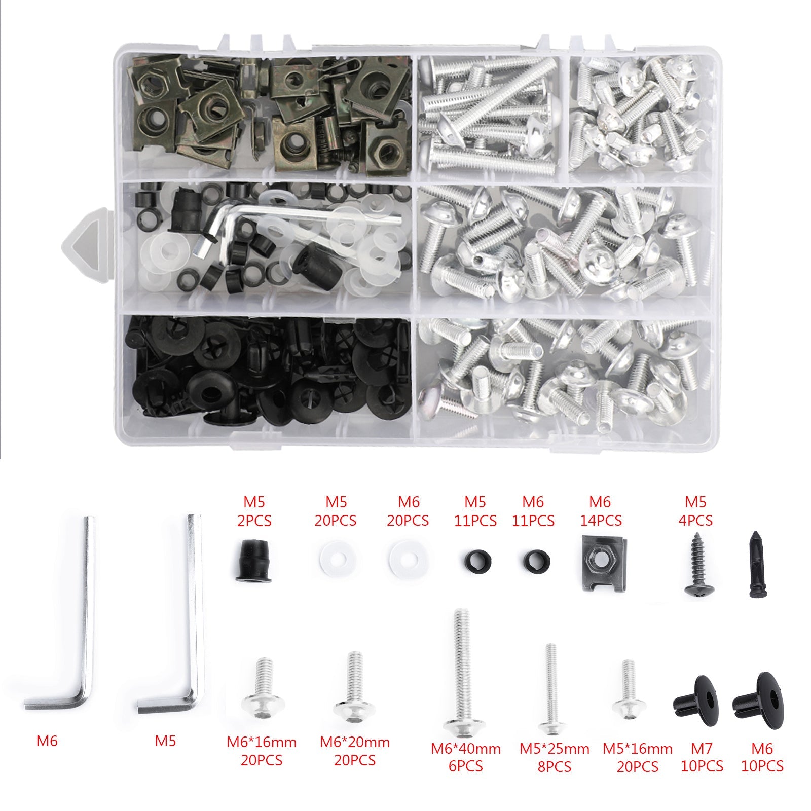 Kit complet de boulons de carénage, vis de carrosserie pour Yamaha YZF R6 R1 R3 R25 FZ07 FZ09 générique