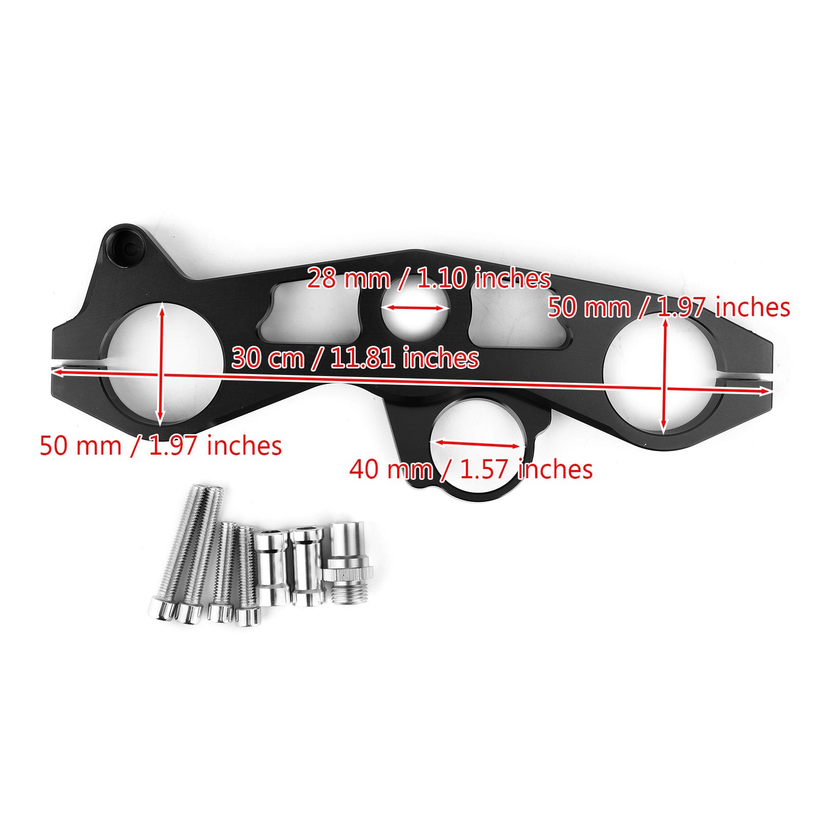 Verlagen van de Triple Tree Front End Upper Top Clamp voor Kawasaki ZX6R 2009-2012 Generiek