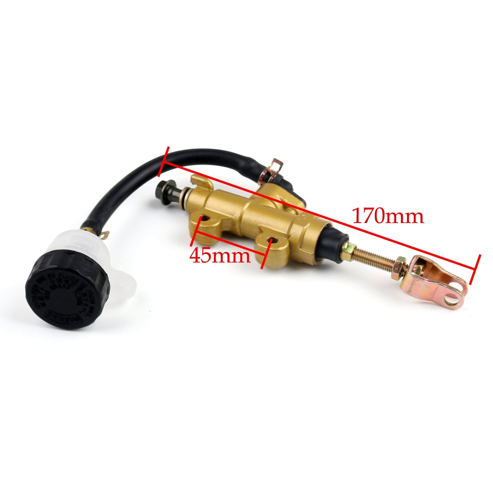 Motorcycle Universal Rear Master Cylinder Hydraulic Brake Pump Fluid Reservoir Generic