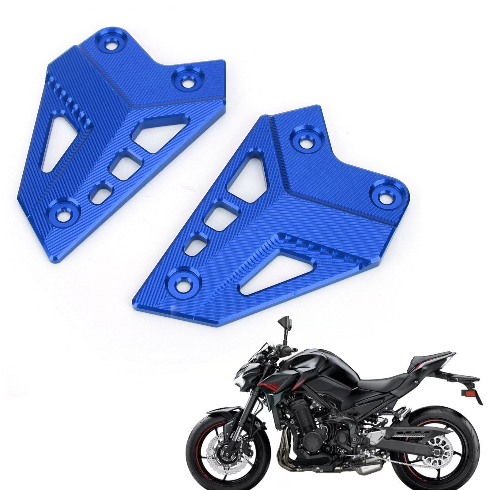 Plaques de protection de talon en aluminium CNC, adaptées à Kawasaki Z900 ZR900 2017 – 2020 générique