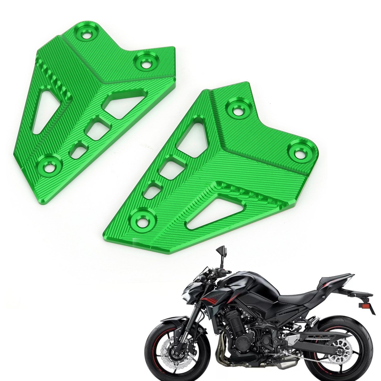 Plaques de protection de talon en aluminium CNC, adaptées à Kawasaki Z900 ZR900 2017 – 2020 générique