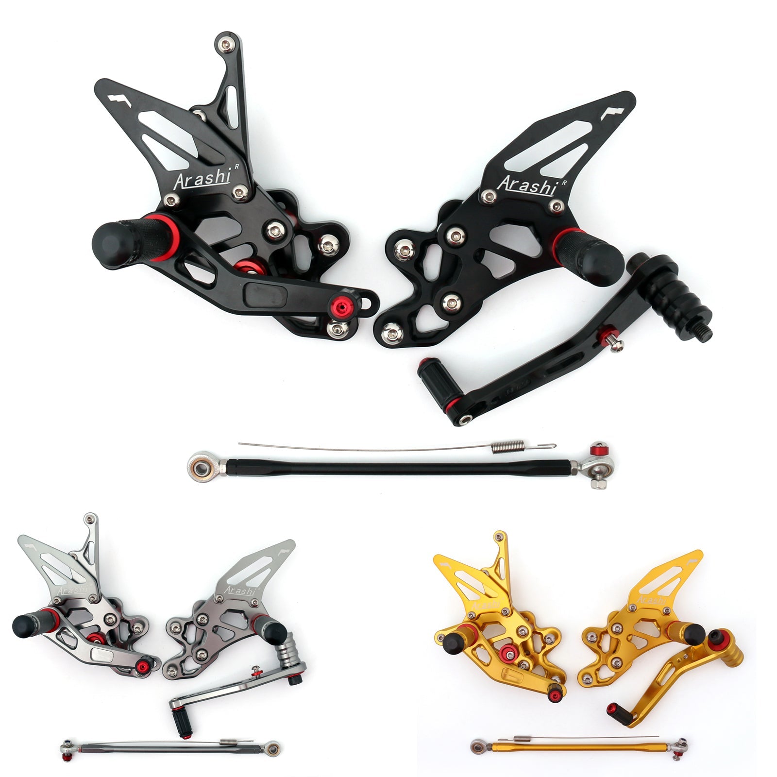 Rearset Rear set Footpegs Adjustable For Suzuki GSXR 600/750 2015