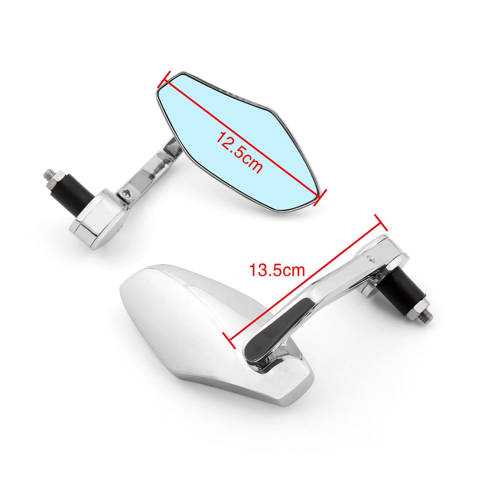 7/8 1 Aluminium Baksidespeil Håndtakende for motorsykkel Generisk