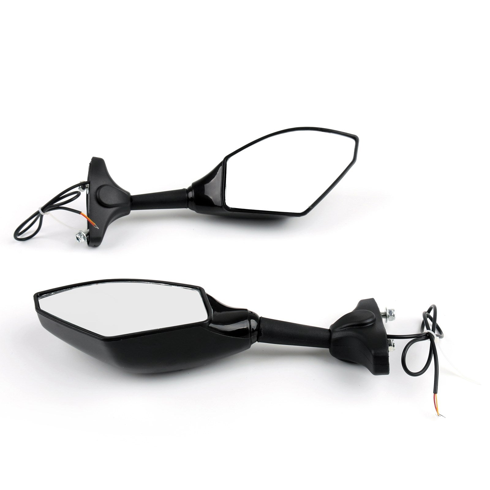 Pair LED Mirrors For SUZUKI GSXR 600 750 1000 Hayabusa GSF SV Katana TL1000R Black Generic