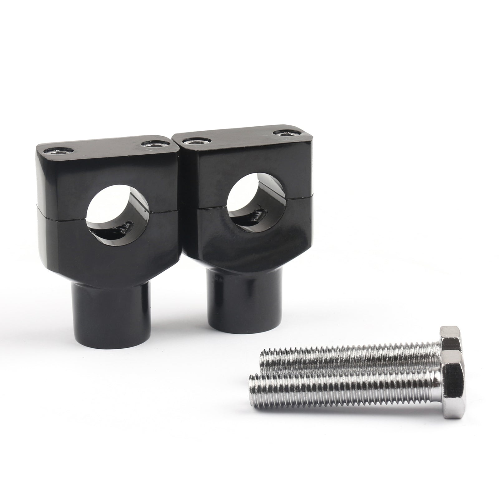 7/8隆氓22mm Motor Aluminium Handle Bar Mount Risers Clamp For ATV Quad Dirt Black