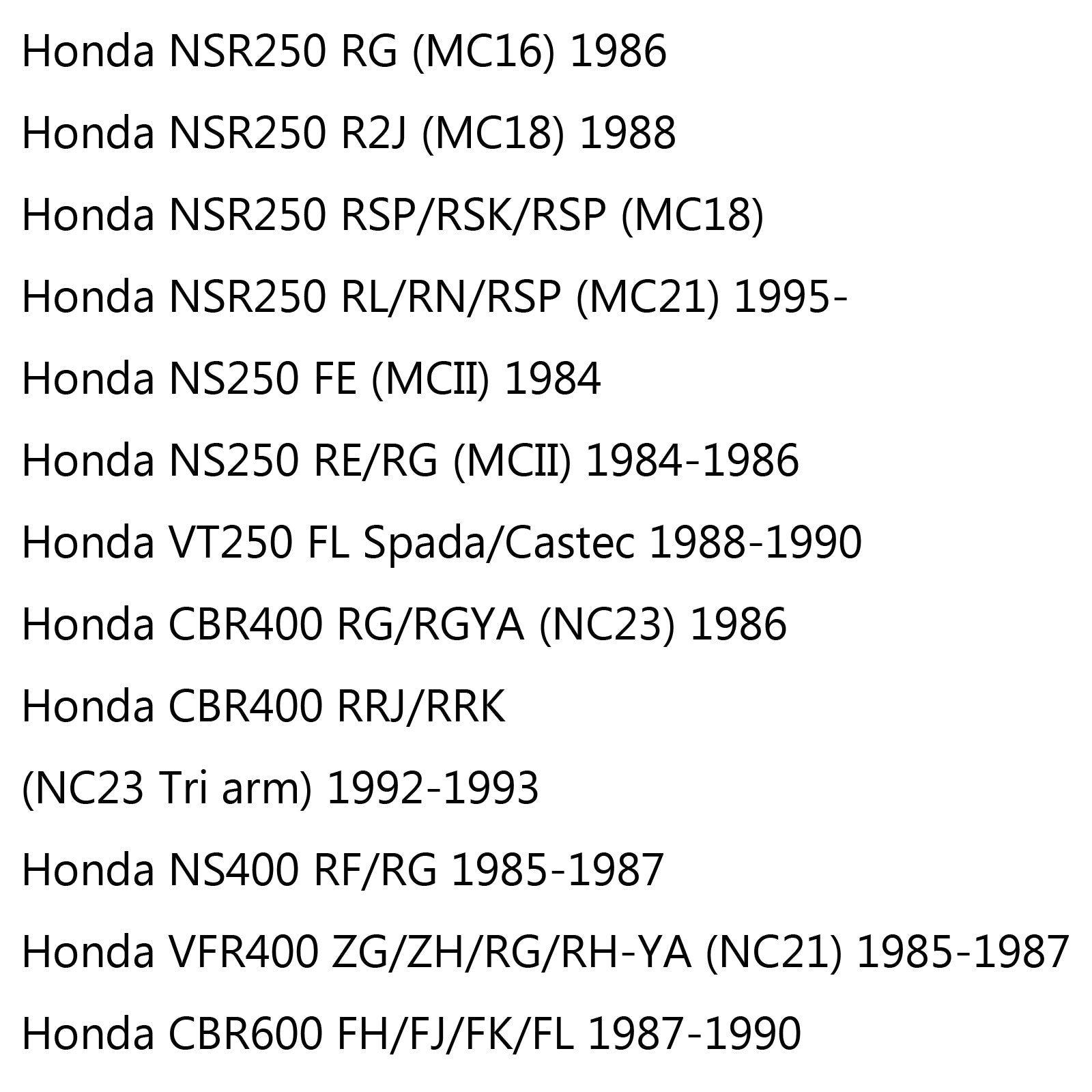 Rotor de disque de frein arrière, pour Honda CBR250 MC17/MC19 NSR250 MC18/MC19 CBR400 NS250 générique