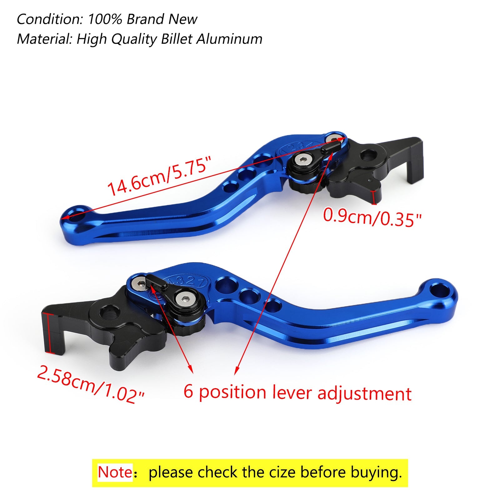 Links en rechts motorfiets aluminium remkoppelingshendels voor NMAX 125/155 2015-2018 generiek