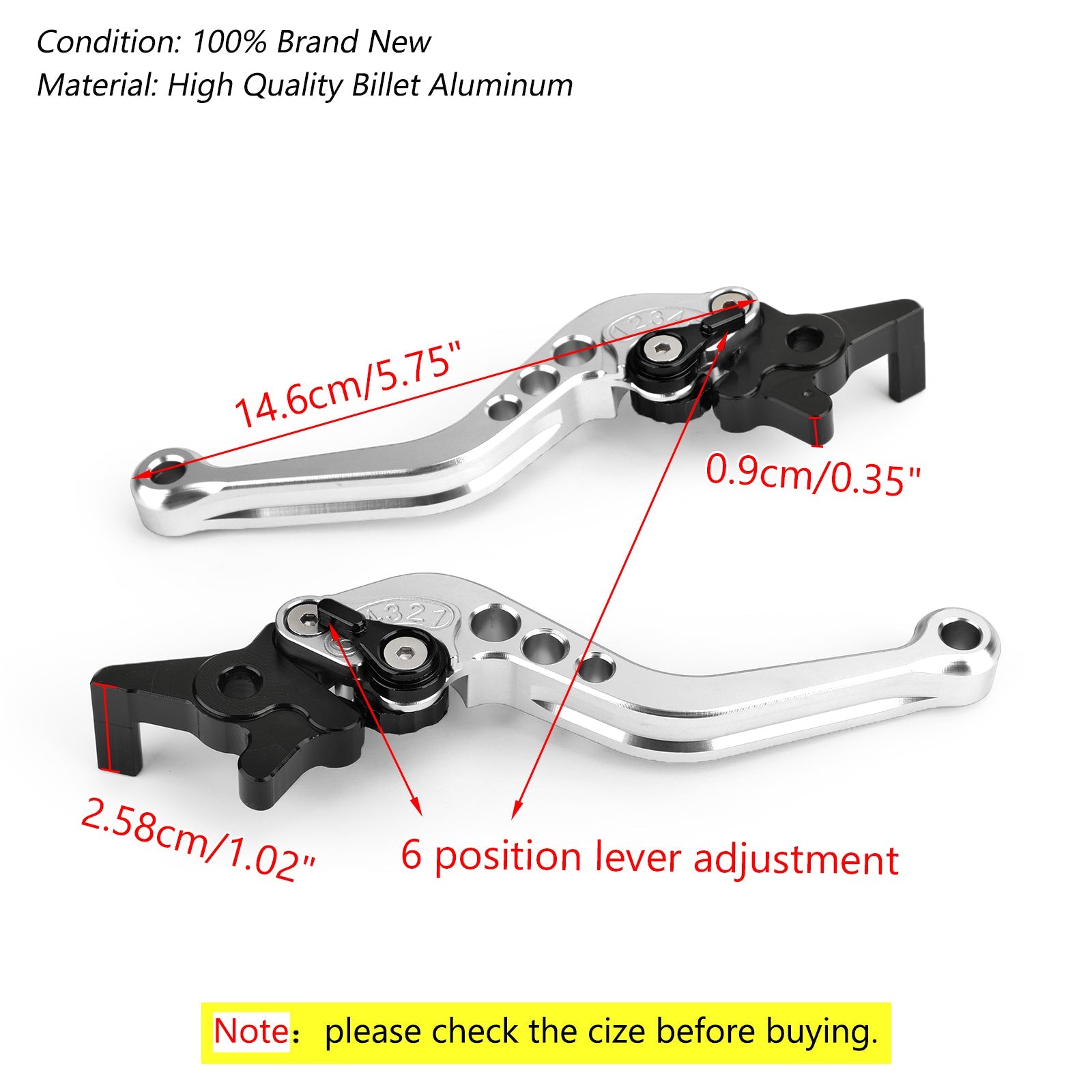 Links en rechts motorfiets aluminium remkoppelingshendels voor NMAX 125/155 2015-2018 generiek