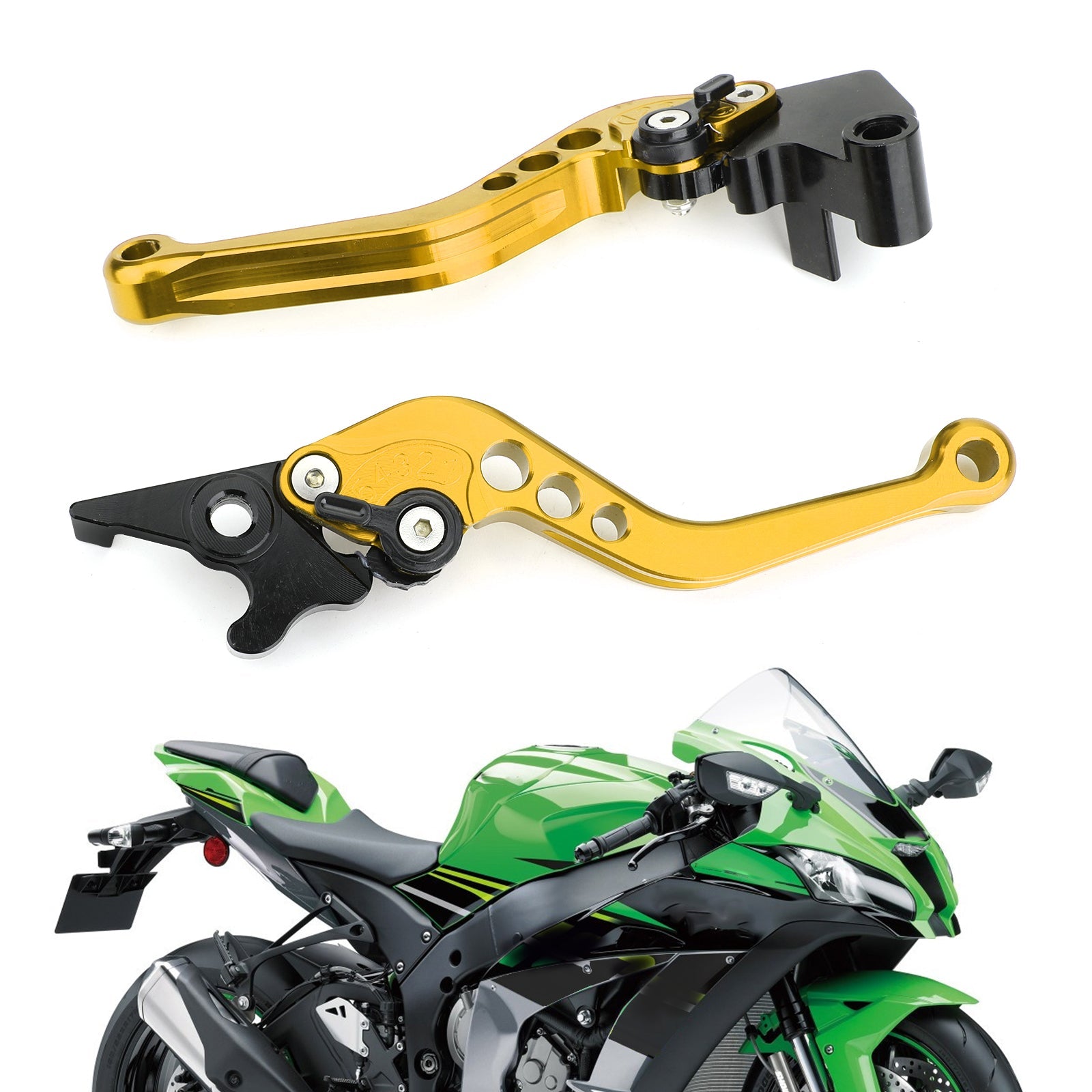 Leviers de frein et d'embrayage pour Kawasaki Ninja 250 300 Argent générique