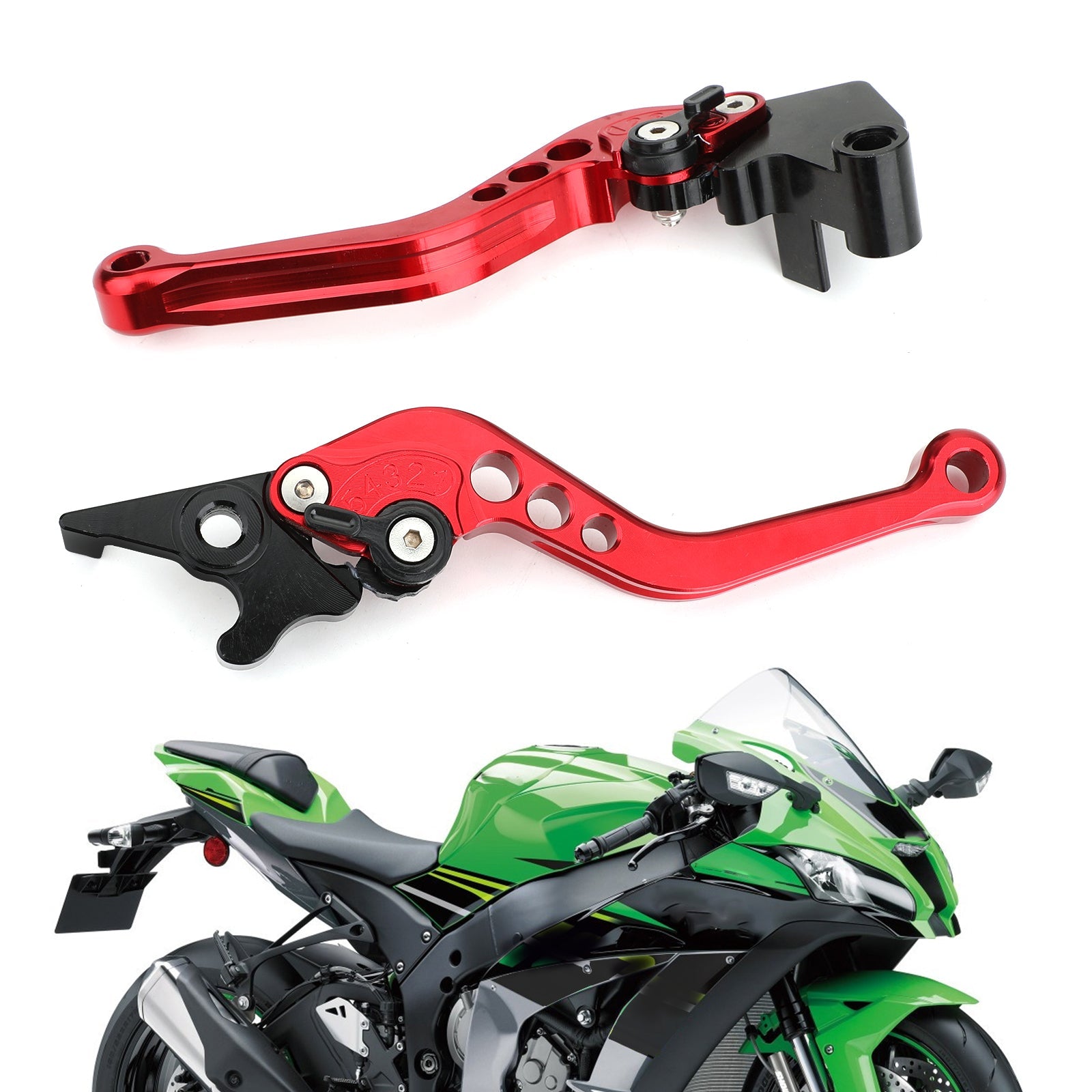 Leviers de frein et d'embrayage pour Kawasaki Ninja 250 300 Argent générique