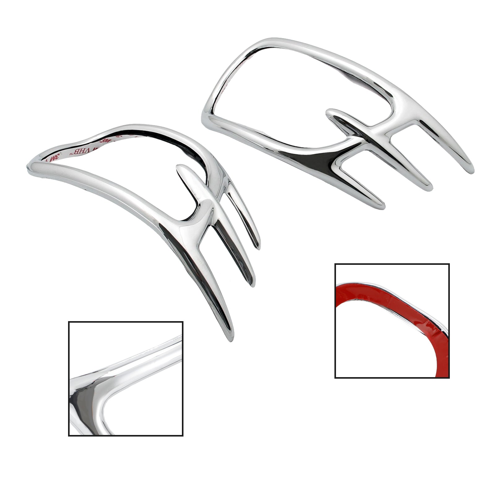 2001-2011 Honda GL1800 Goldwing Chrome Carénage Miroir Arrière Accent Grilles Générique