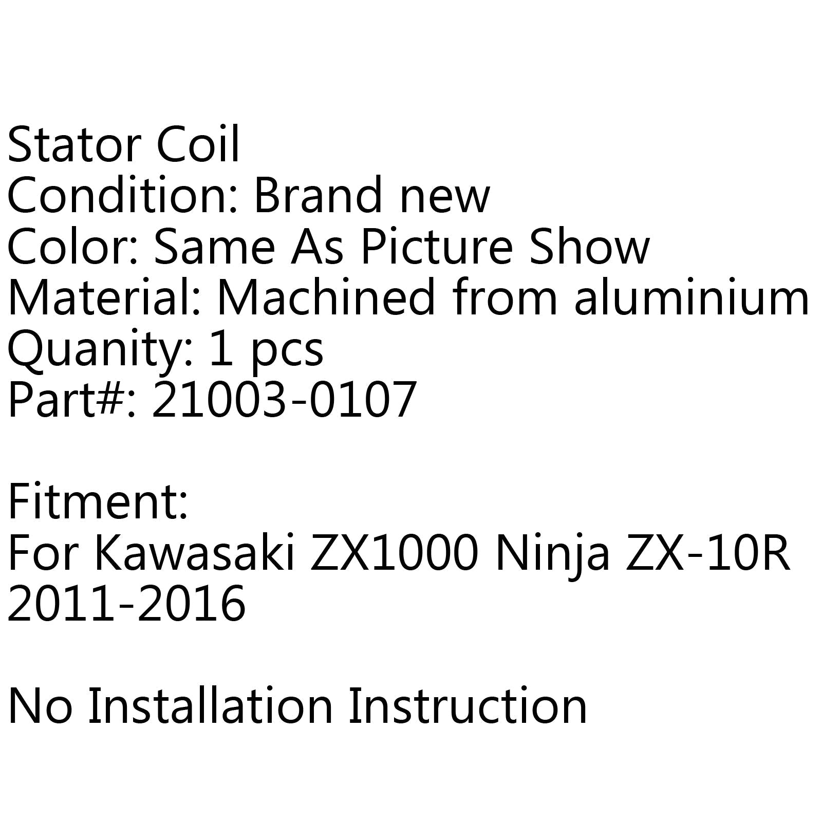 Stator Coil For Kawasaki ZX1000 Ninja ZX-10R (11-2016) Generic