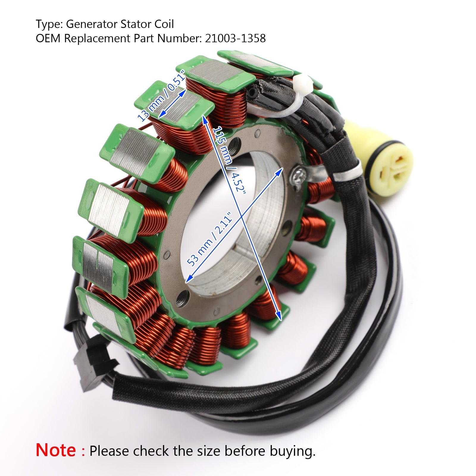 Generator Stator Coil Alternator Fit for Kawasaki Kawasaki ZX6R Ninja ZX-6R 2000-2002