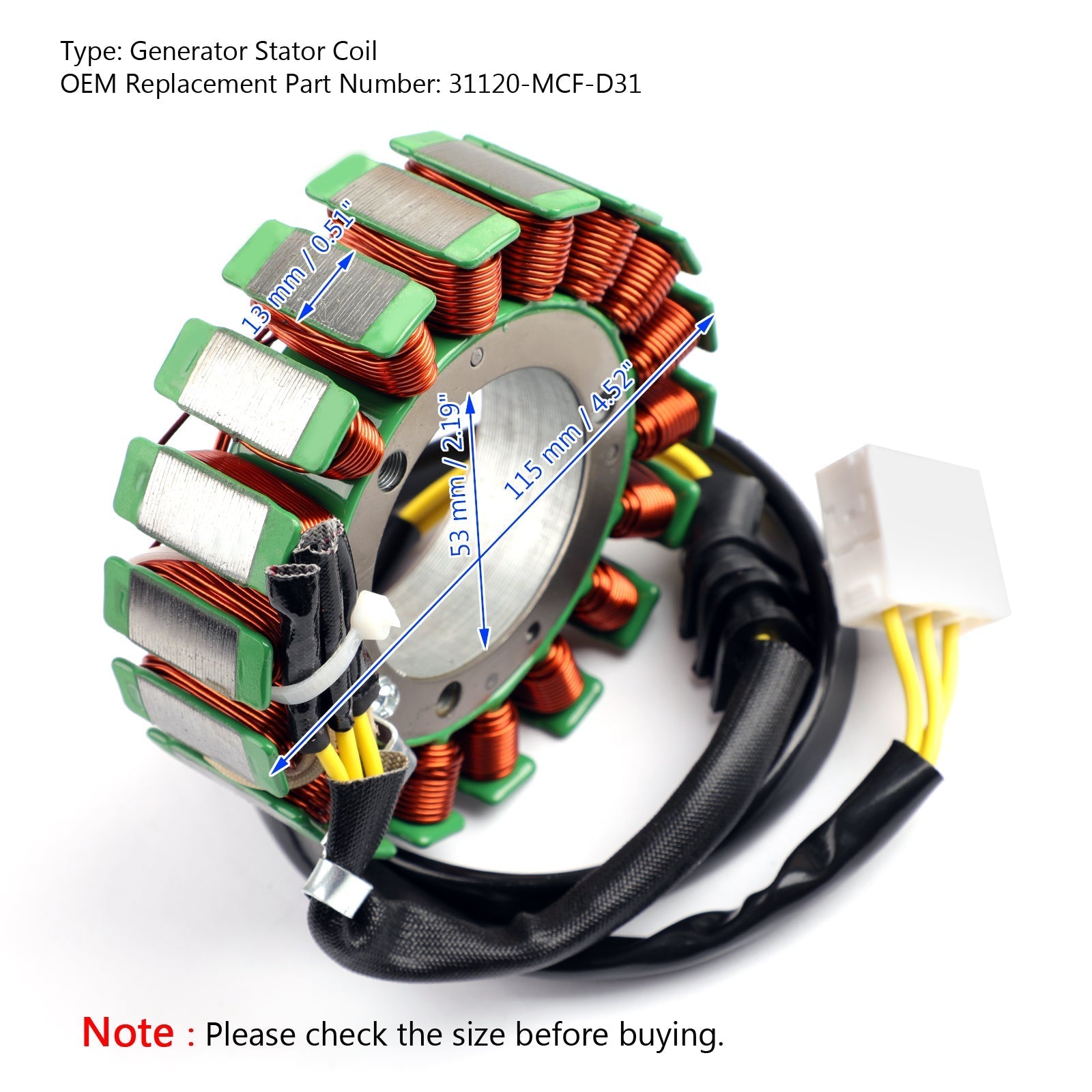 Generator Stator Coil Alternator Fit for Honda VTR 1000 SP2 RVT 1000 R 2002-2006