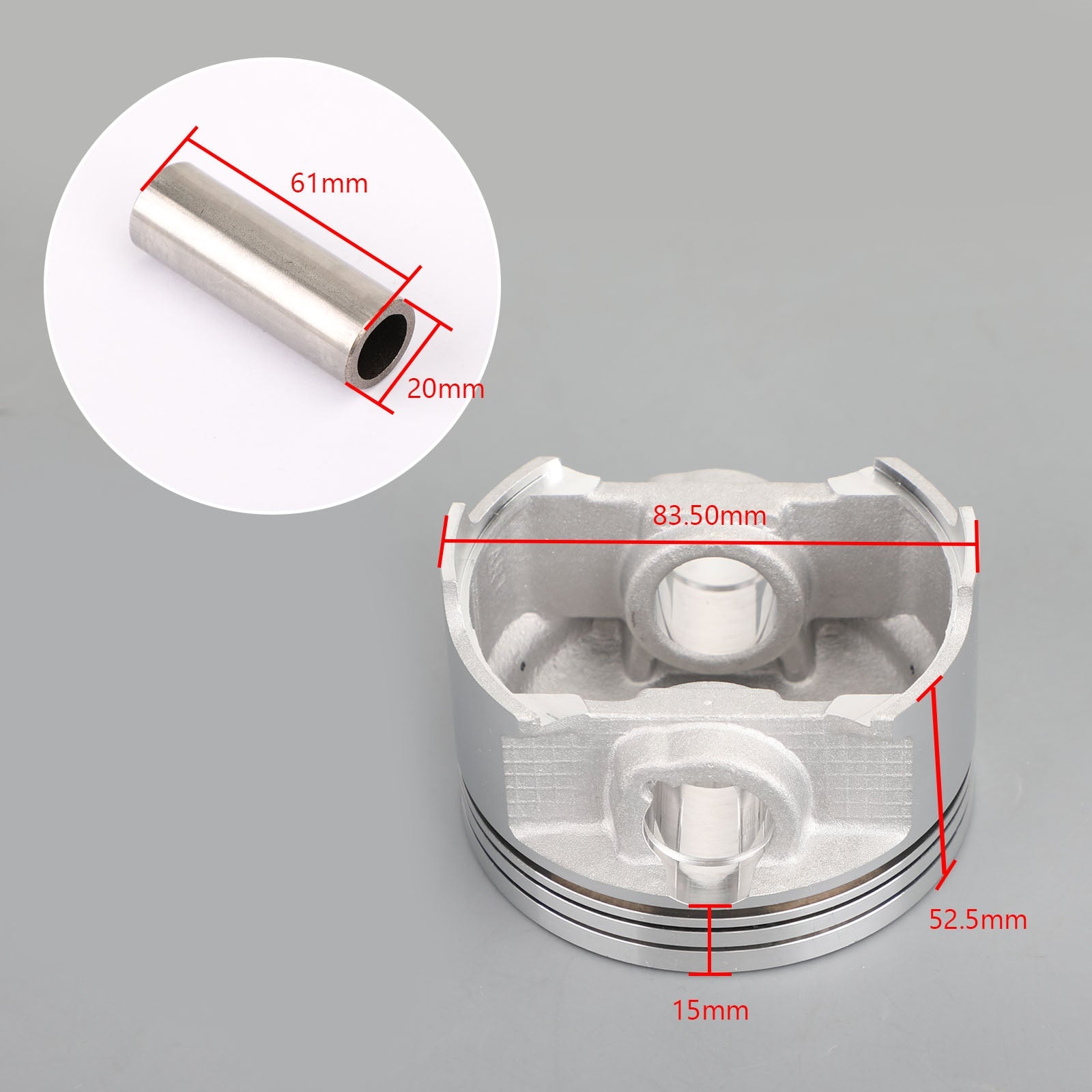 Zuigerpenveerset STD / +0,25 / +0,50 / +0,75 Boringmaat Geschikt voor Suzuki AN 400 Burgman 400 S 1999-2006 Generiek