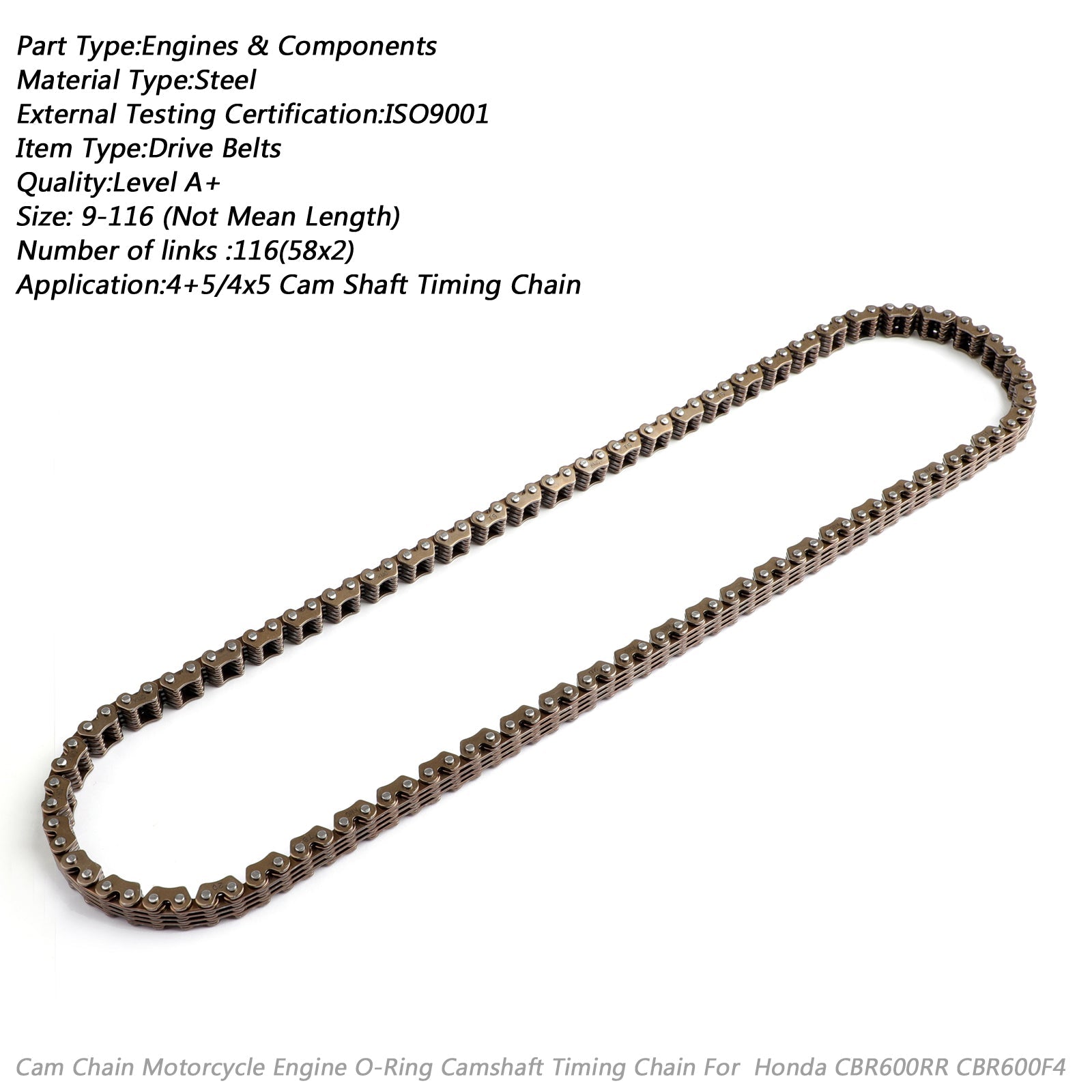 Timing Cam Chain 116L Voor Honda CBR600F2 CBR600F3 CBR600F4 CBR600F4i CBR600RR Generiek