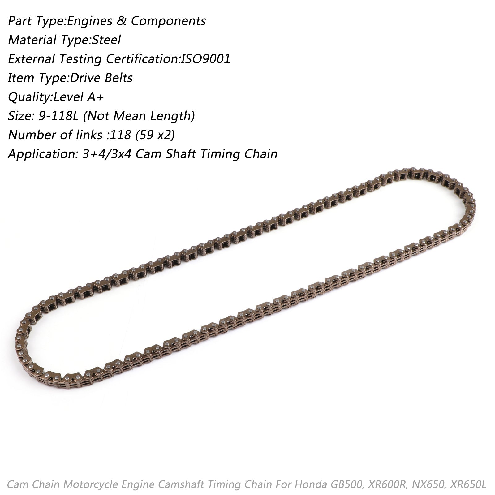 Timing Cam Chain Voor Yamaha YFZ450 YZ450F WR450F WR250R/X 04-2013 94591-57118 Generiek