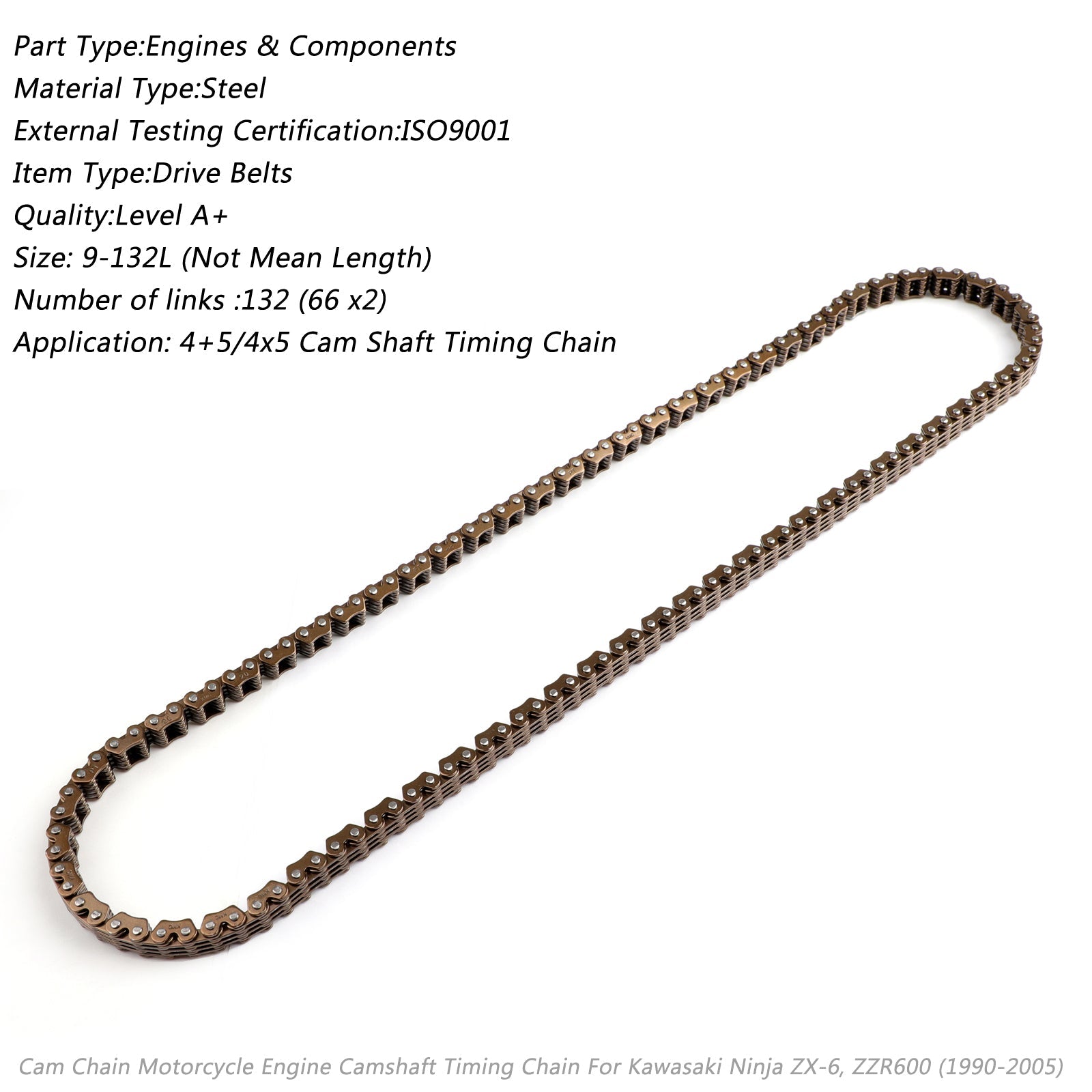 Cam Chain Motorcycle Engine Camshaft Timing Chain For Kawasaki Ninja ZX-6, ZZR600 (1990-2005)