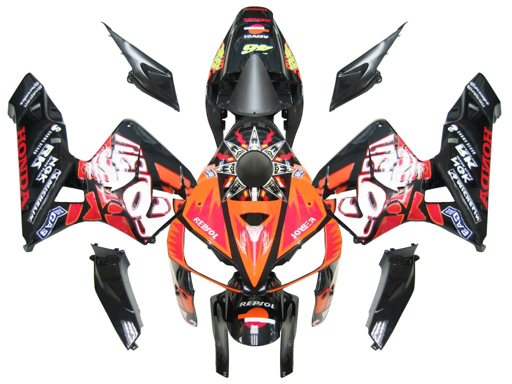 2005-2006 CBR600RR Carrosseriekuip Zwart en andere kleuren ABS spuitgegoten kunststofset Generiek