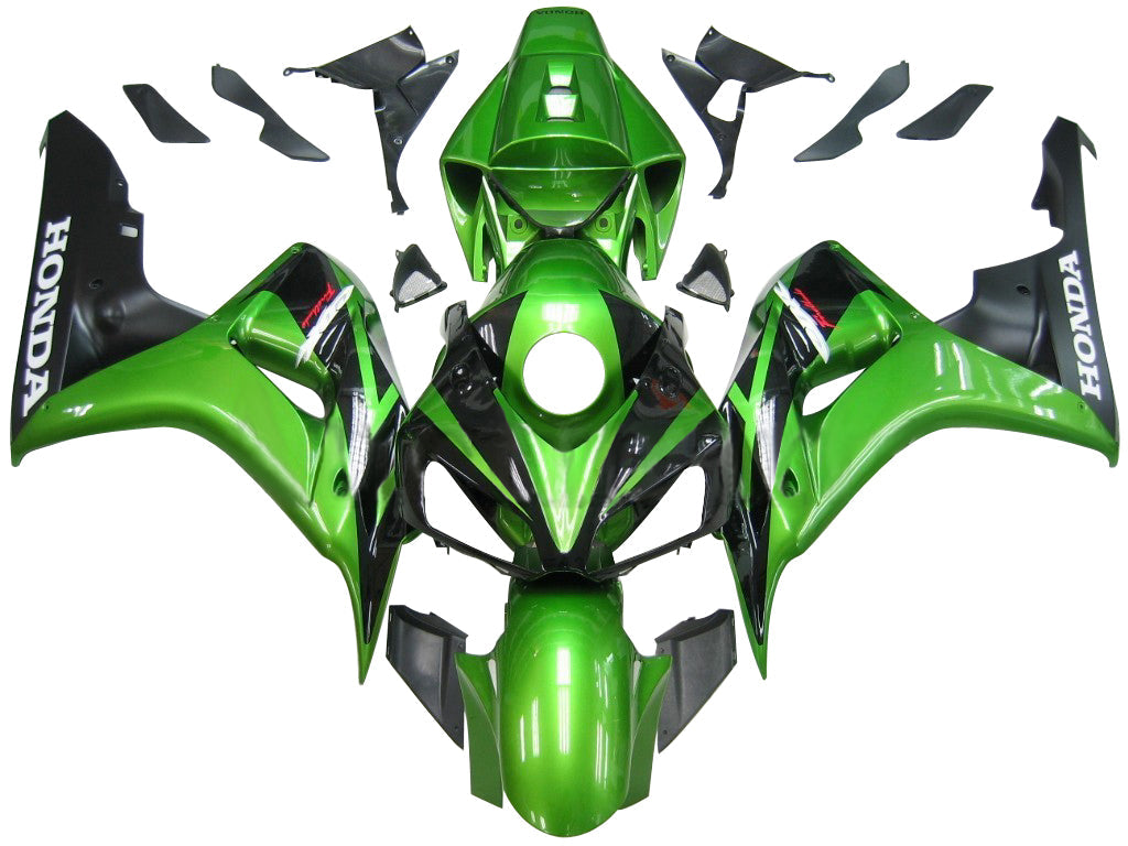 2006-2007 CBR1000RR Bodywork Fairing Green ABS Injection Molded Plastics Set Generic