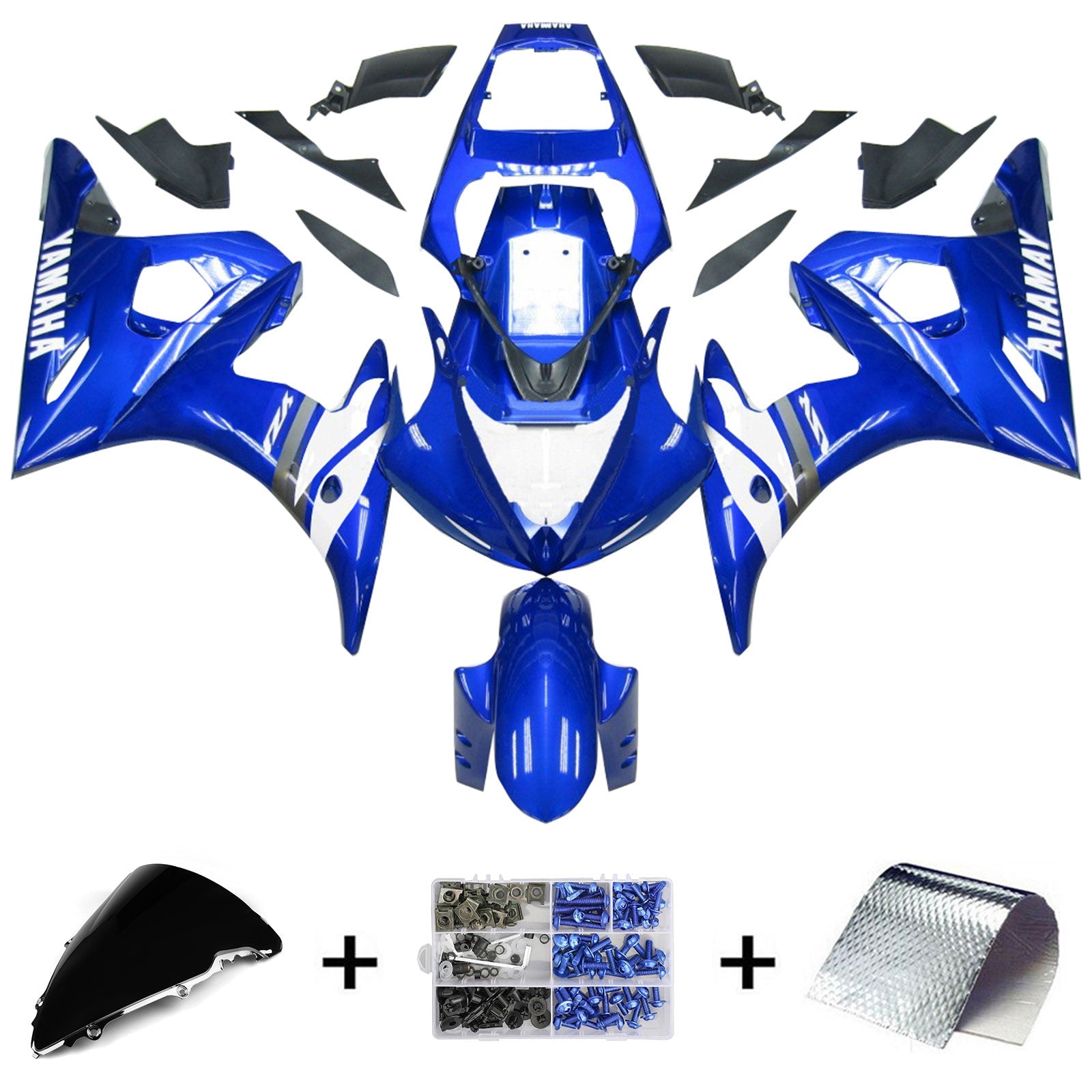 Kit de carénage bleu Yamaha R6 2003-2004