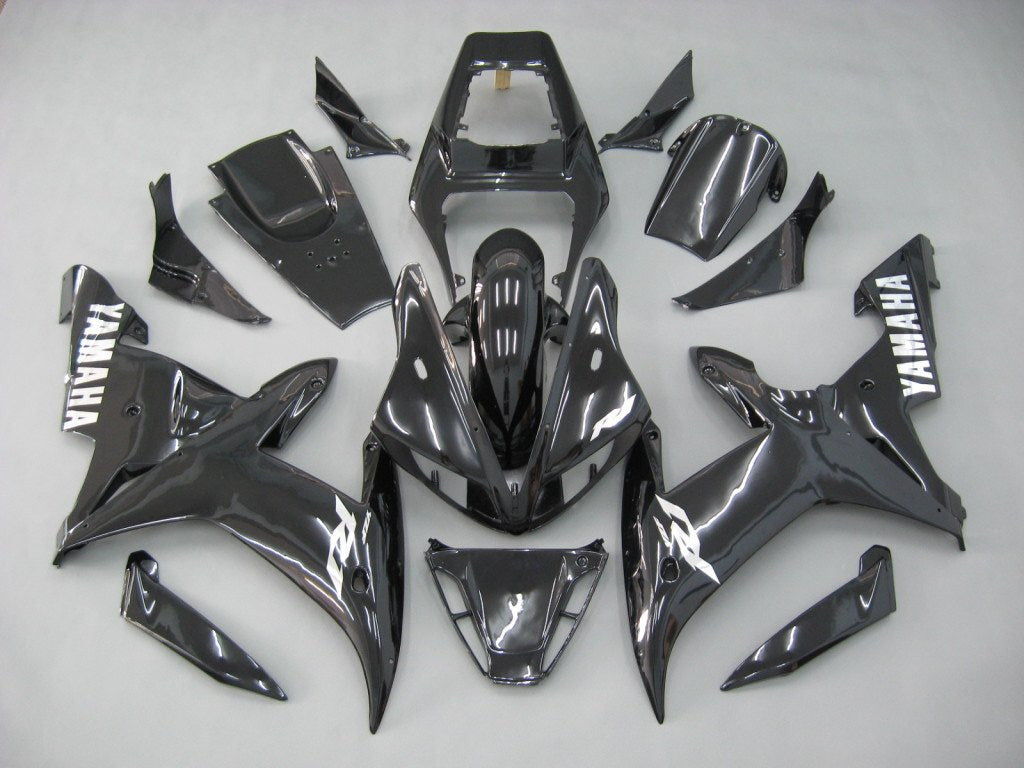 2002-2003 Yamaha YZF-R1 Carénages de course tout noirs génériques