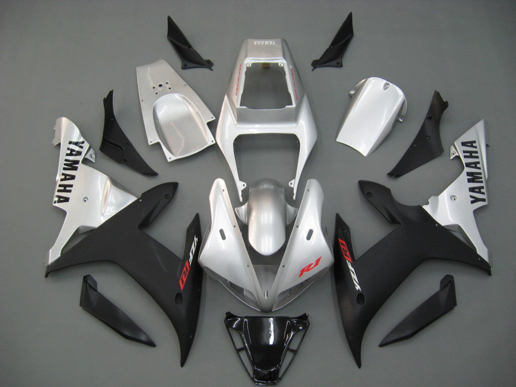 2002-2003 Yamaha YZF-R1 Argent Noir Racing Carénages Générique