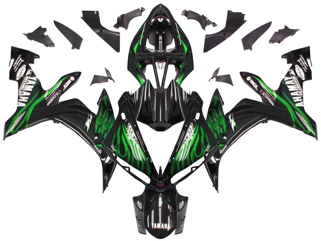 2004-2006 Yamaha R1 Fairing Black&Green Kit