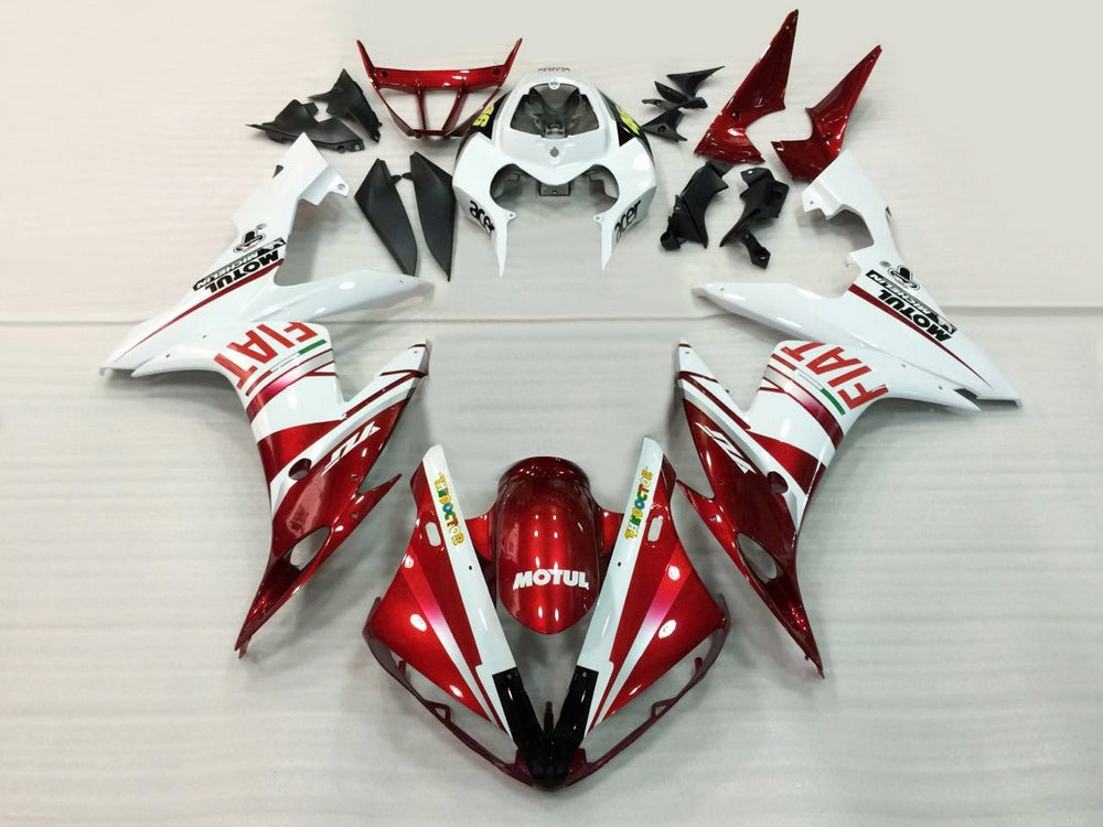 2004-2006 Yamaha YZF-R1 Rouge Blanc Racing Carénages Générique