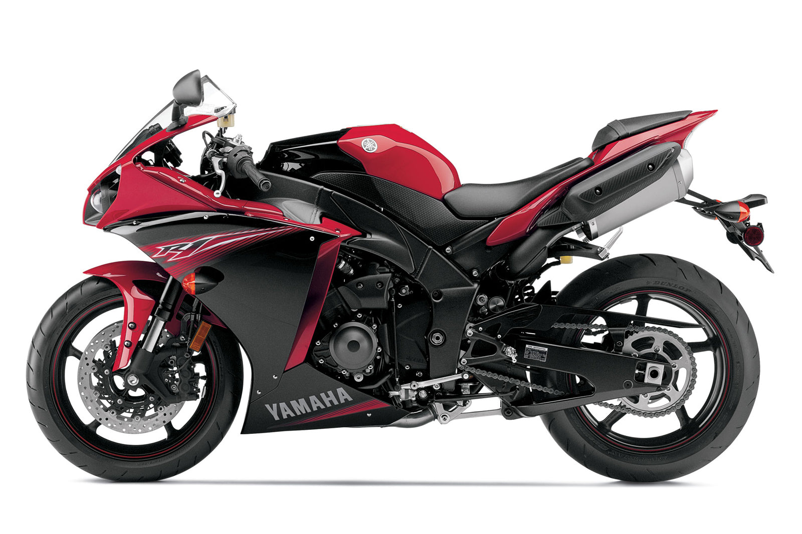 2012-2014 Yamaha YZF R1 Rojo Negro Racing Plásticos Genérico