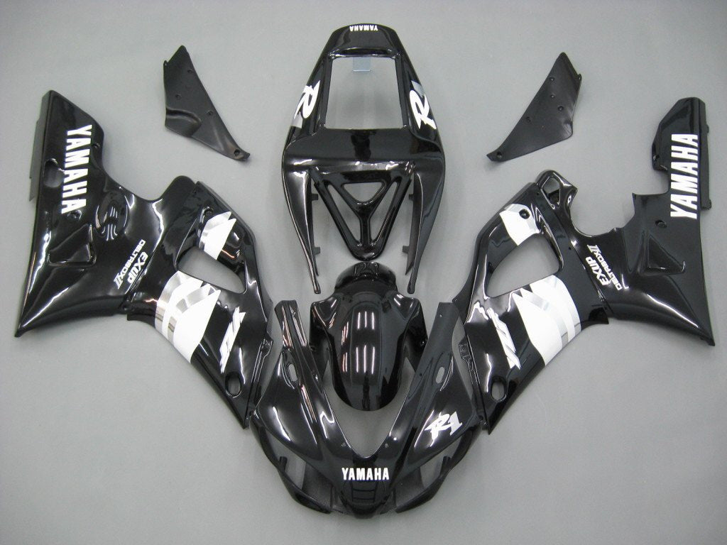 1998-1999 Yamaha YZF-R1 Black White Racing Fairings Generic