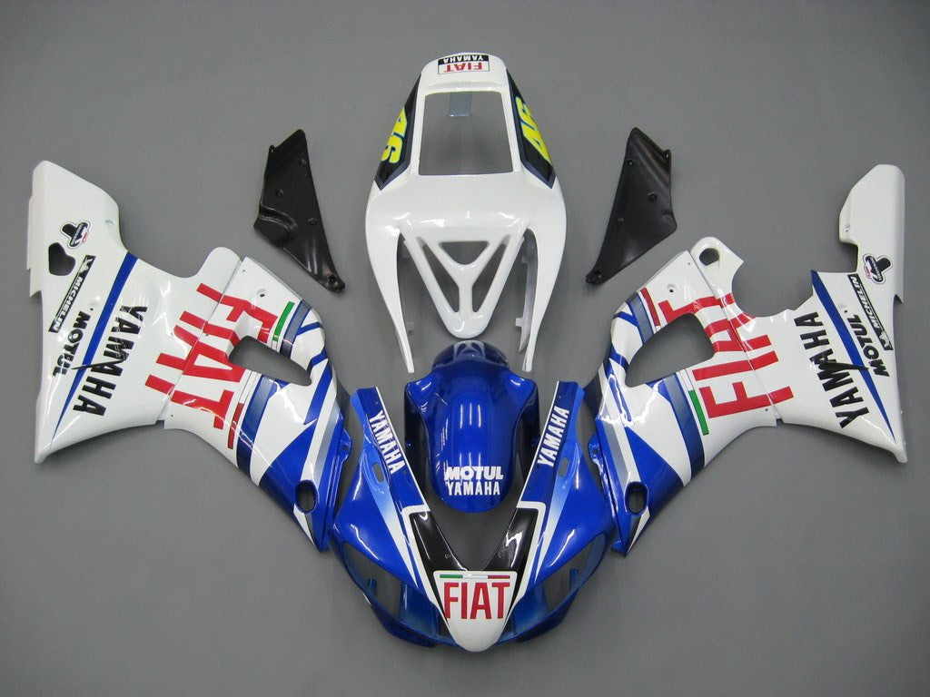 1998-1999 Yamaha YZF-R1 Blue White No.46 FIAT Racing Fairings Generic