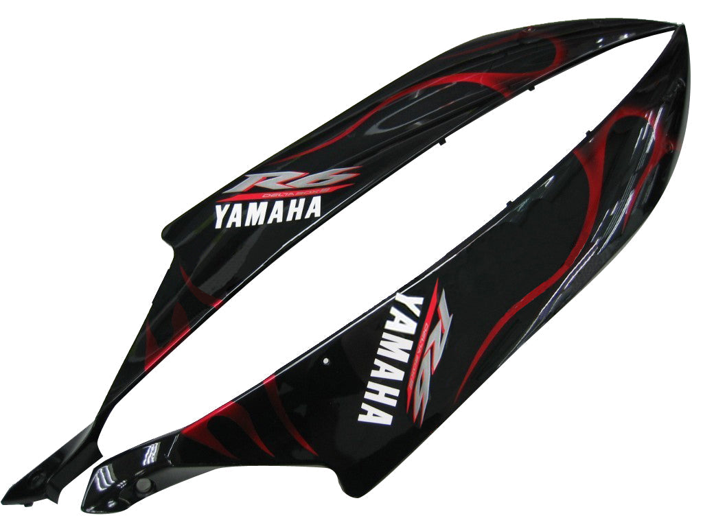 2006-2007 Yamaha YZF-R6 Carénages Noir & Rouge Flame R6 Racing Generic